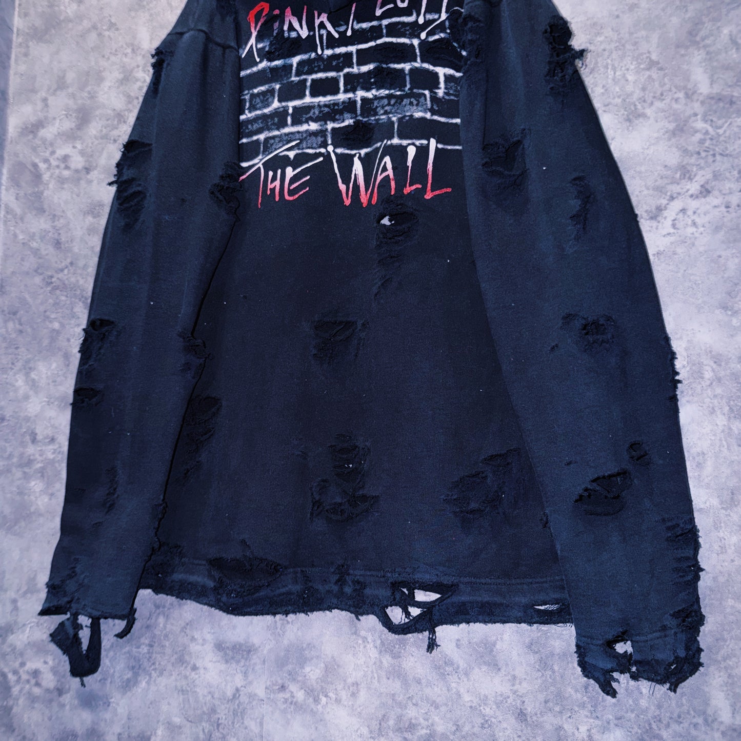 【doppio】vintage “Pink Floyd”The Wall” art design boro custom sweat hoodie
