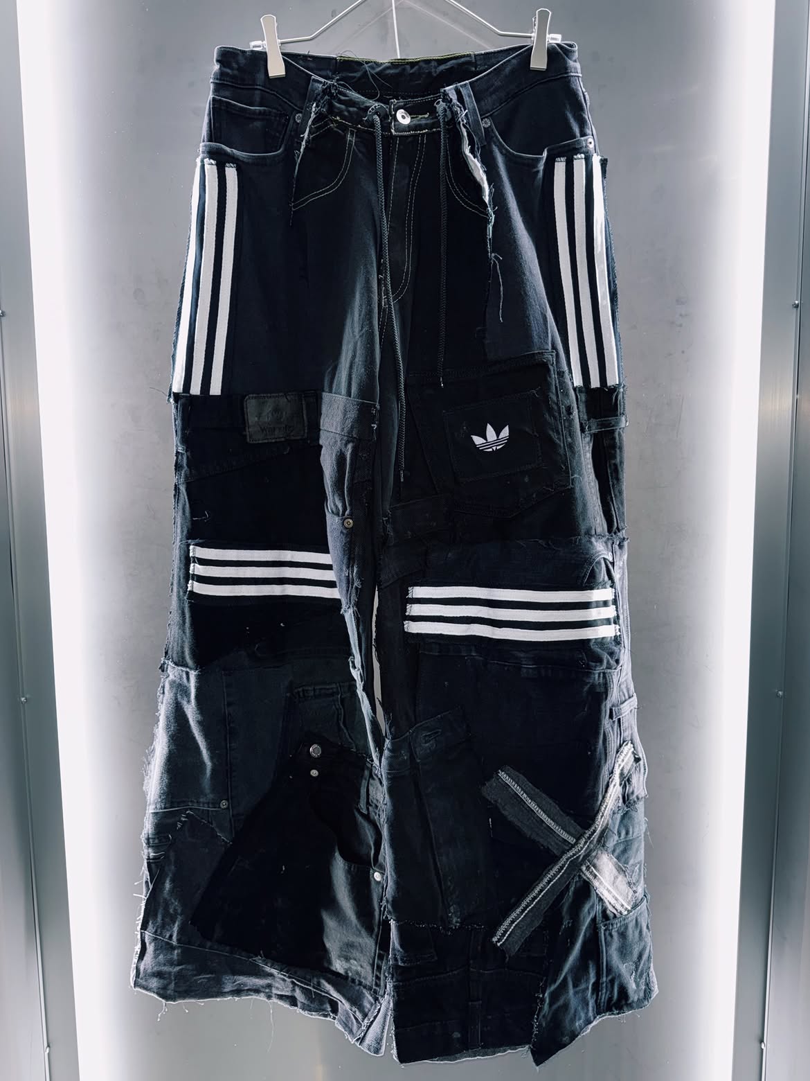 "adidas Re:make" complicated pattern denim