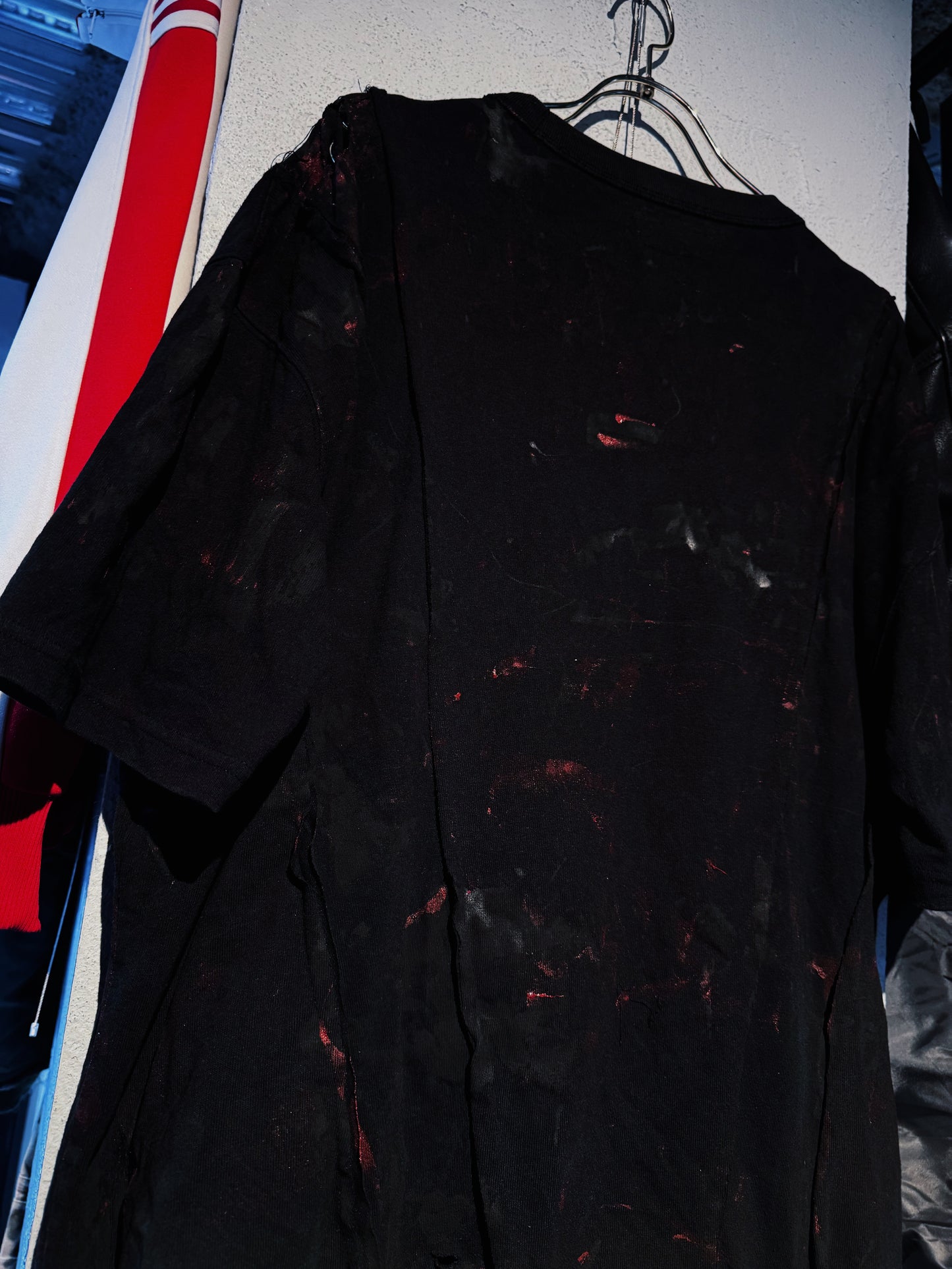 "vivid notes"graphic print coating design Layered T-shirt