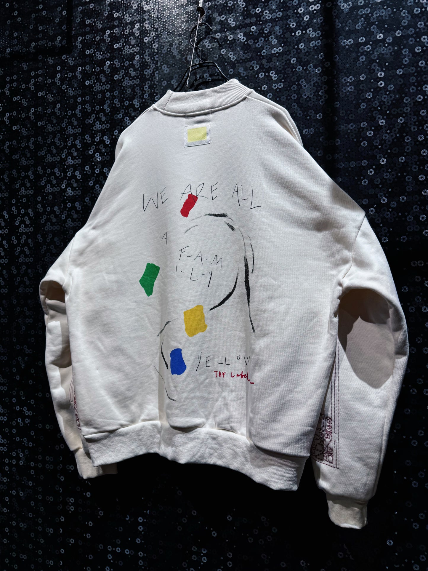 【ÆIEM】Vintage Embroidery Art Mock Neck Sweat