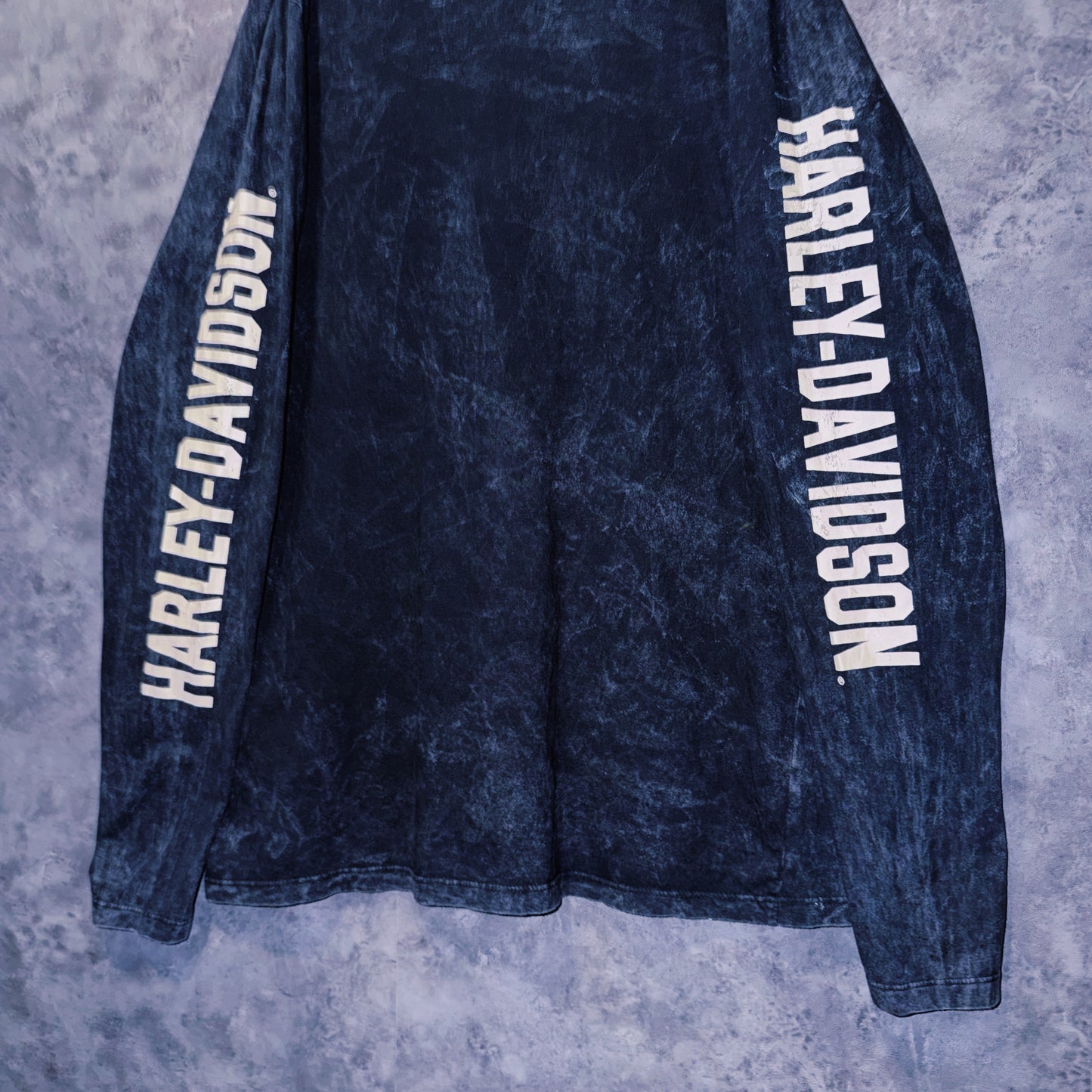 【doppio】vintage “Harley-Davidson” logo print design long sleeve T-shirt