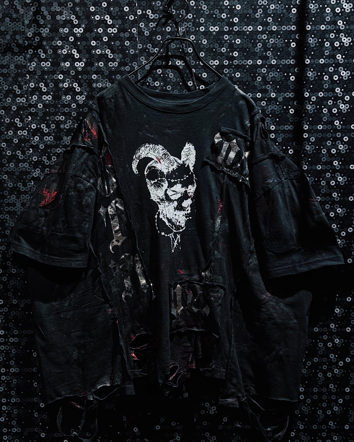 
【ÆIEM】vivid notes DECONSTRUCTED Baphomet TEE BLACK