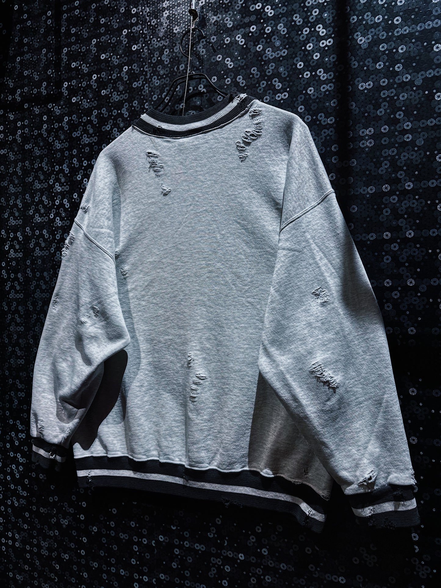 【ÆIEM】original “boro” remake Looney Tunes × Chicago Bulls sweat