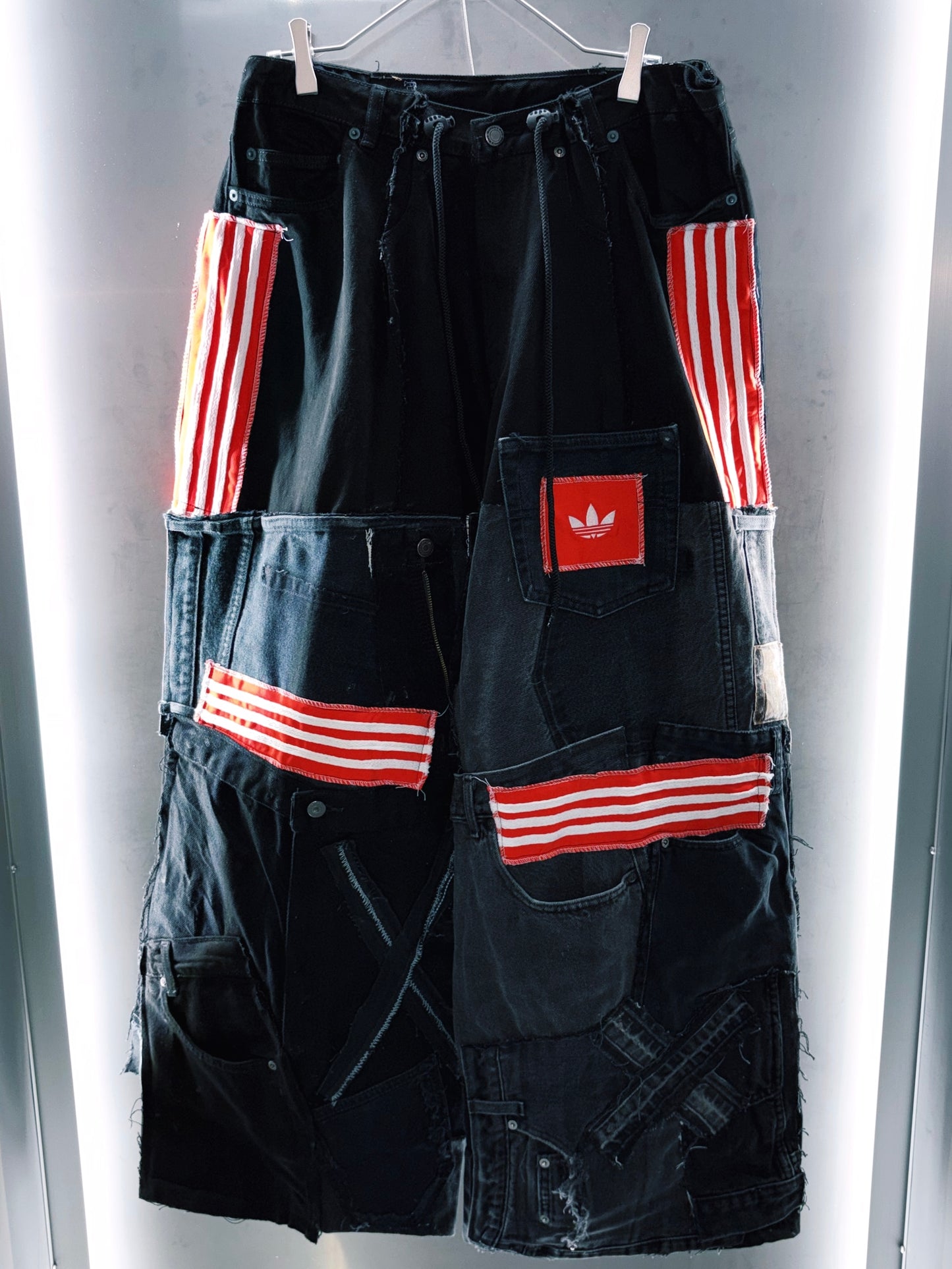 "adidas Re:make" complicated pattern denim