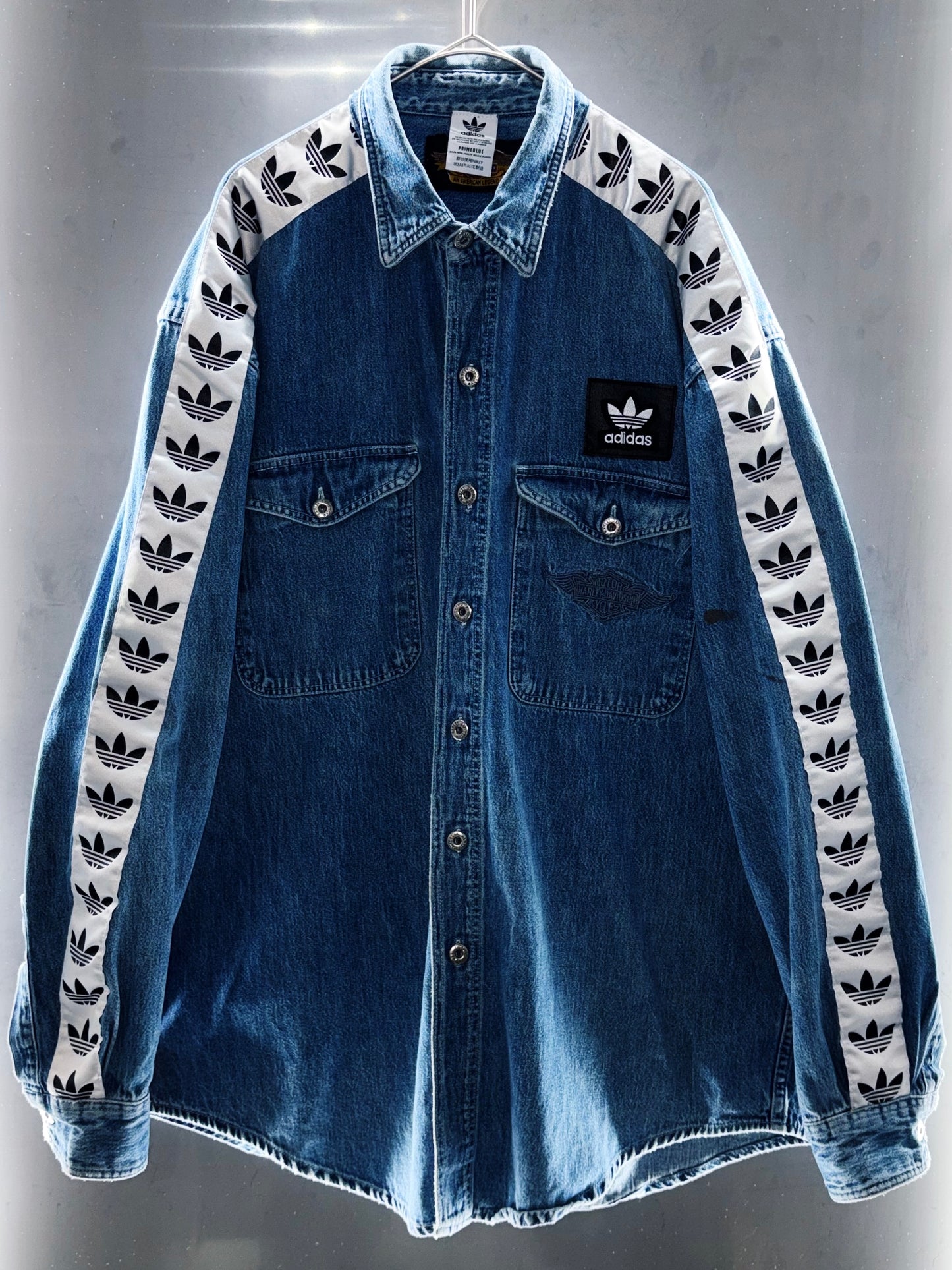 special Original Re:make adidas×Harley-Davidson denim shirt
