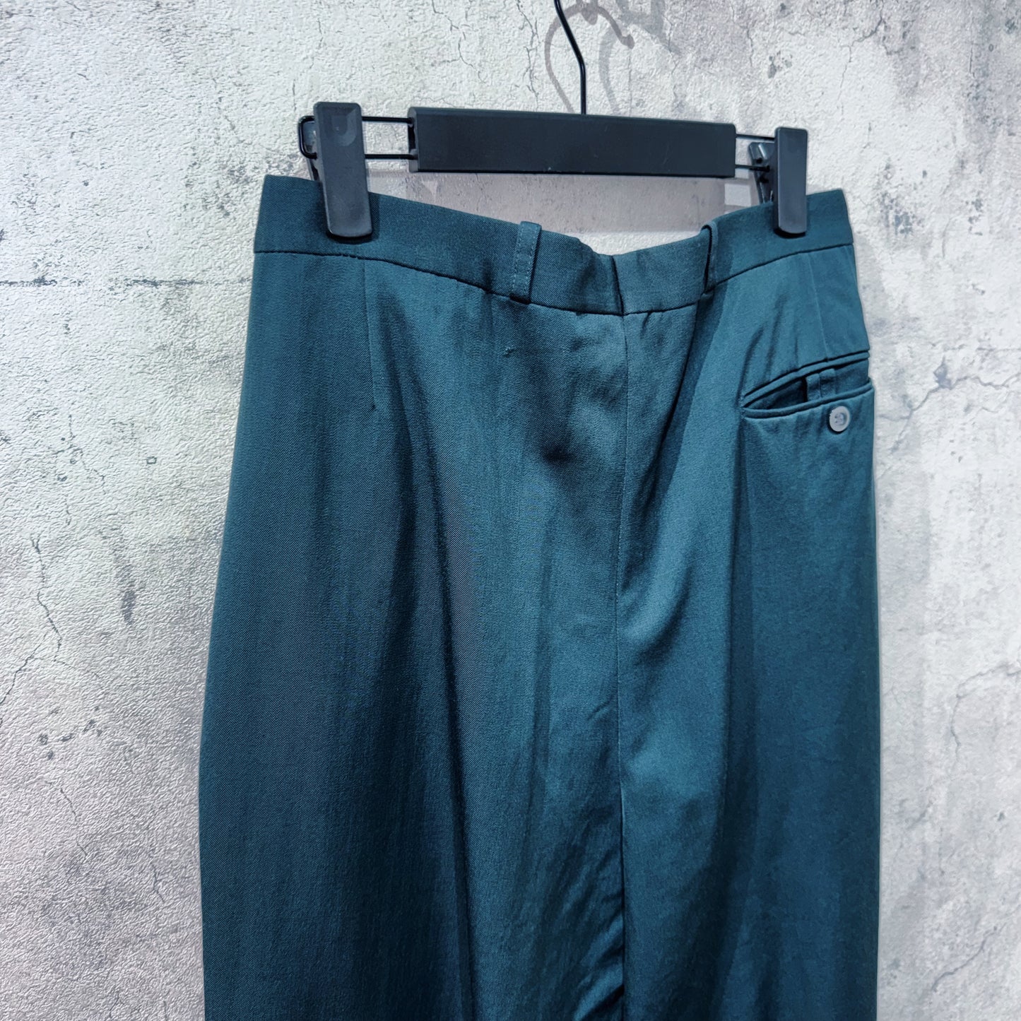 90's teal green color six botão double breasted set up