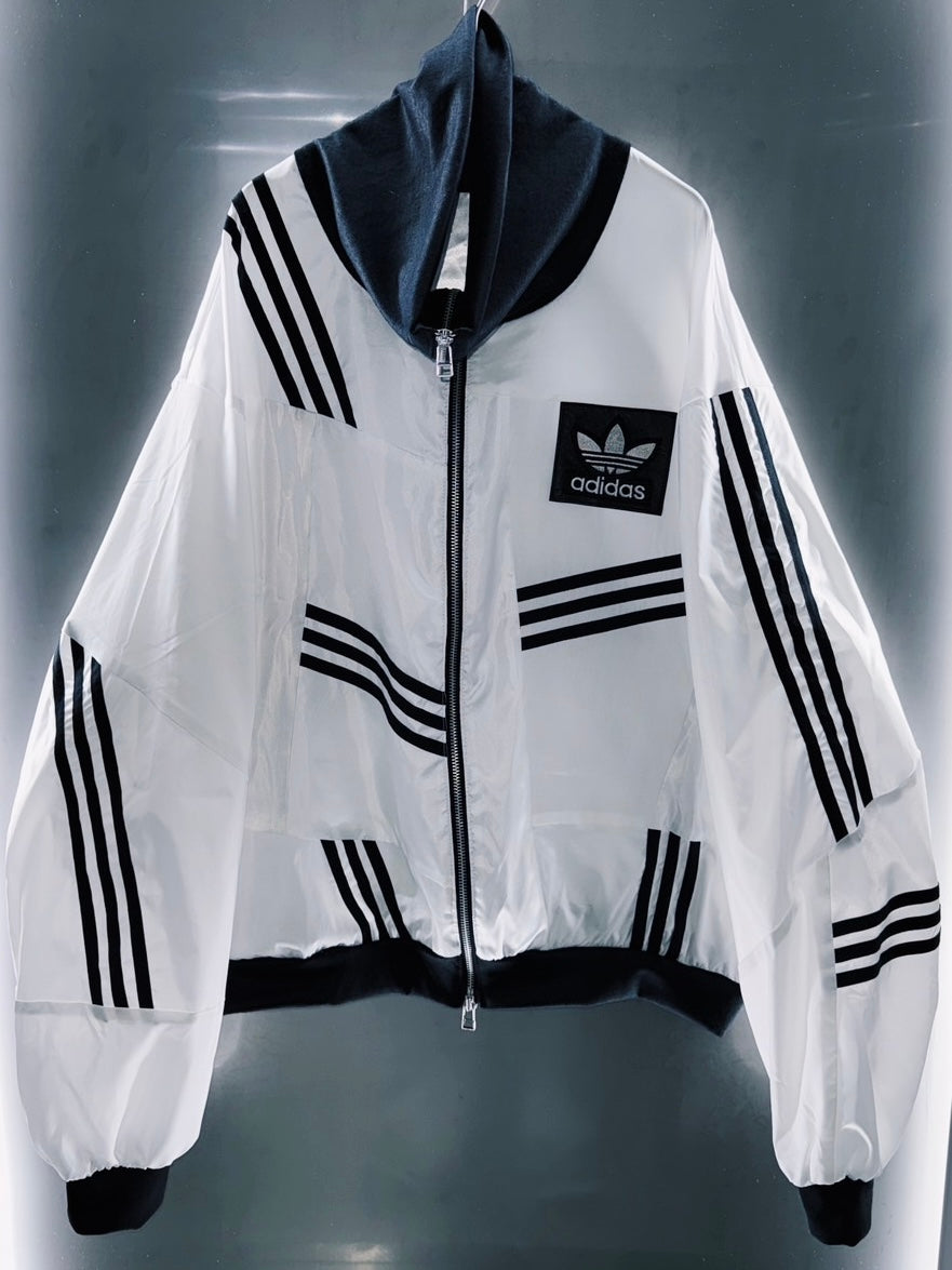 Special "original re:make" vintage patch work design High-neck track jacket