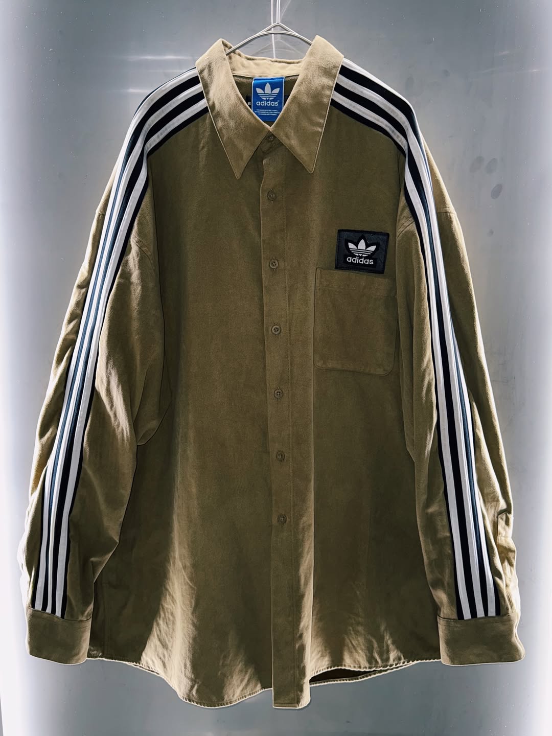 special "original re:meke" vintage "adidas"× vintage loose shirt three strip edition