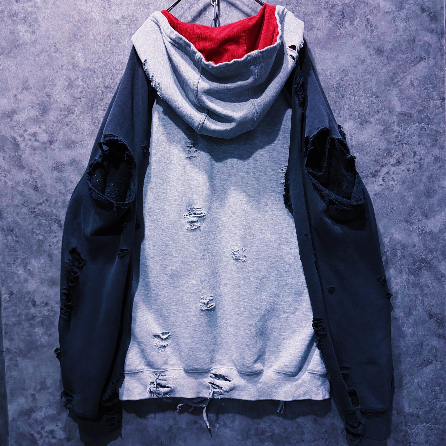 【doppio】vintage “adidas” performance logo embroidery design boro custom sweat hoodie