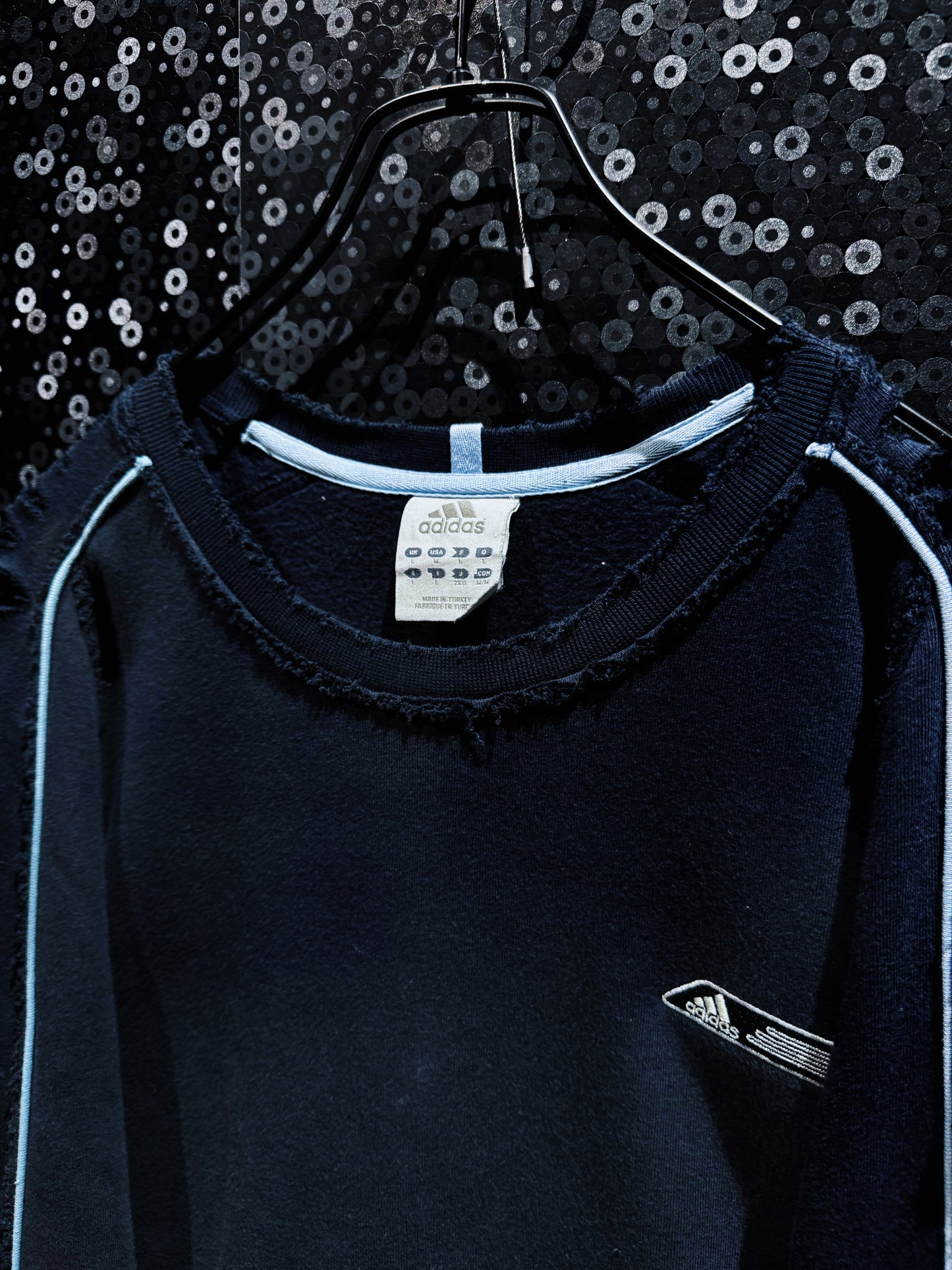 【ÆIEM】original”boro”remake adidas Equipment Ruined Line Sweat