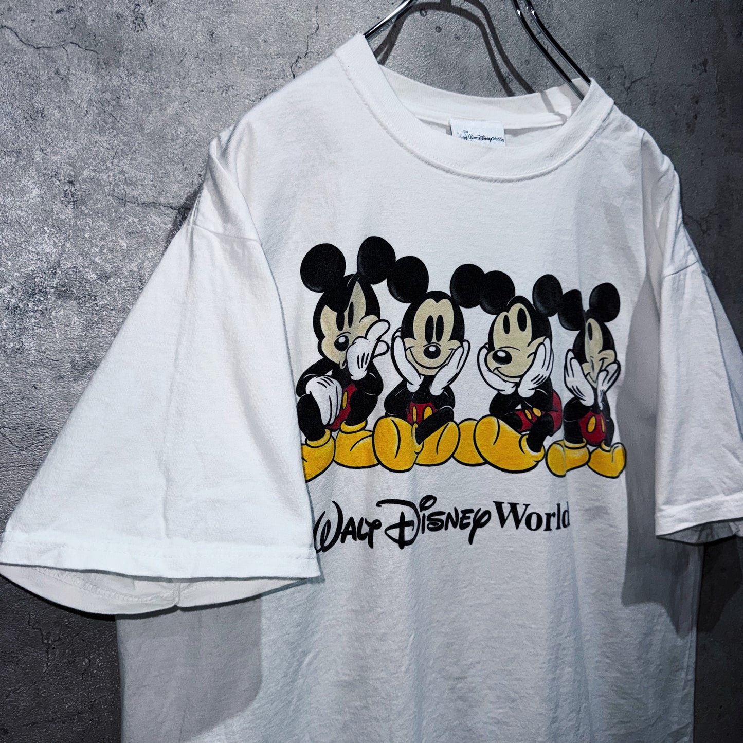 00's"Disney"Mickey Mouse print WDW design T shirt