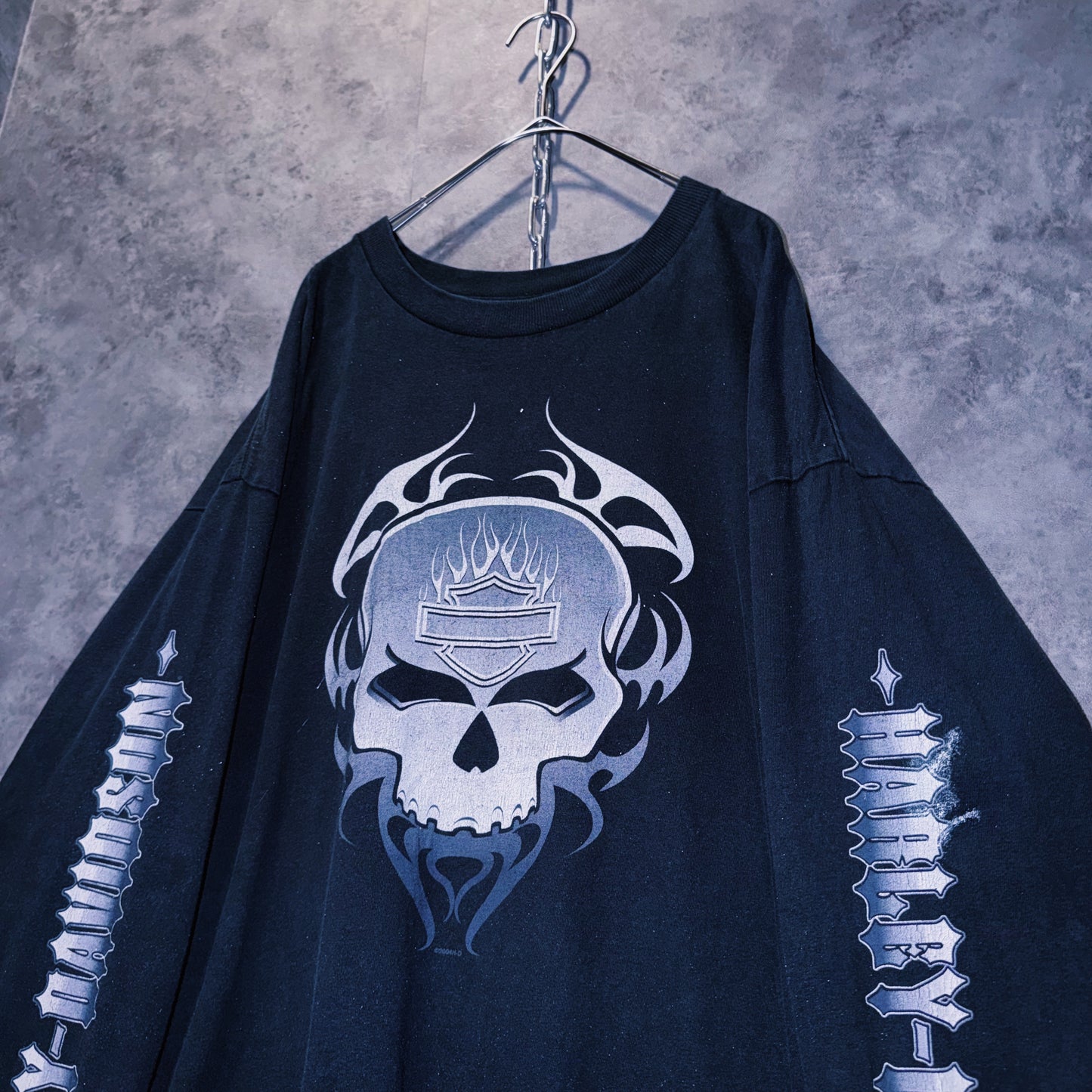 【doppio】90’s vintage “Harley-Davidson” graphic print design long sleeve T-shirt