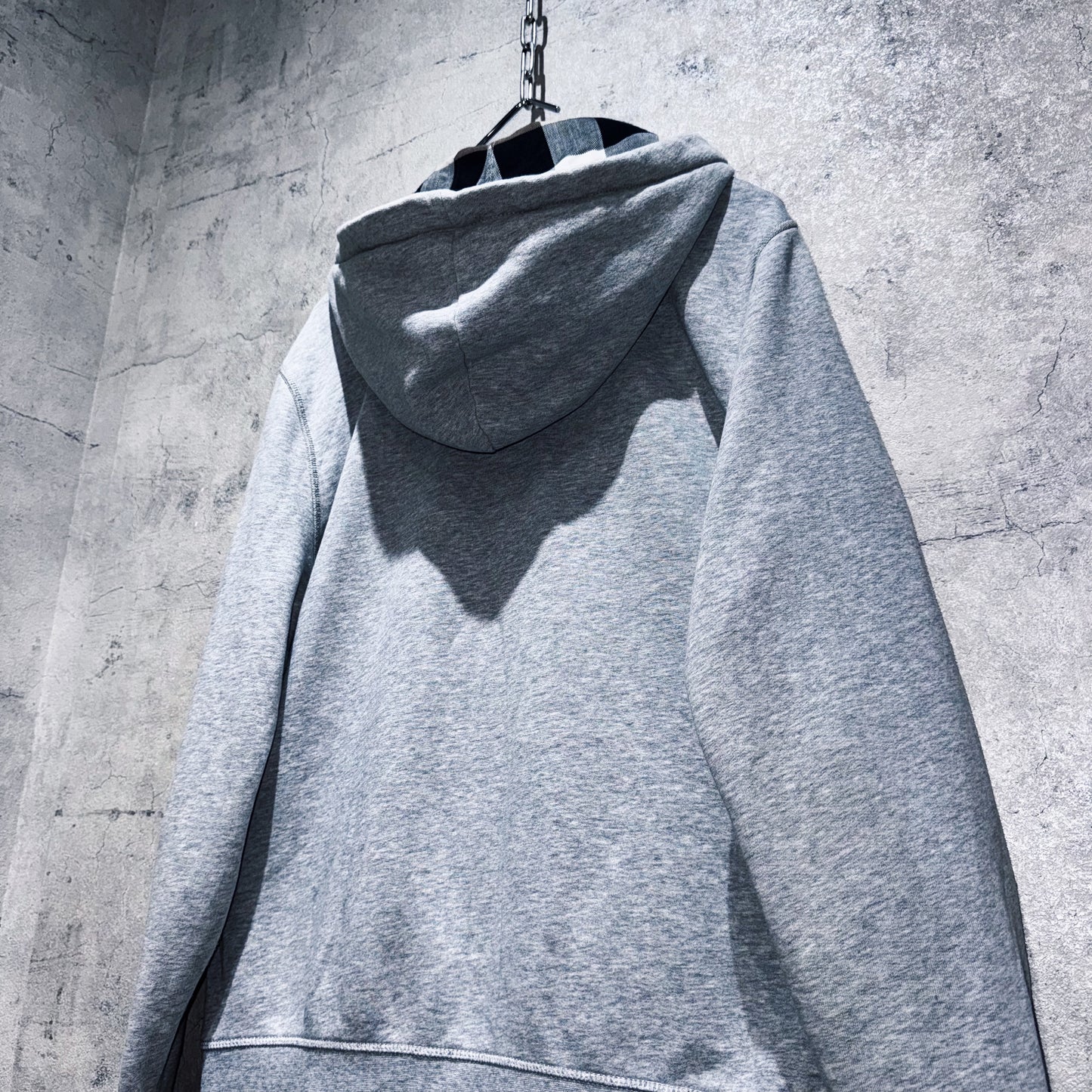 "BURBERRY"nova check pattern design zip-up hoodie