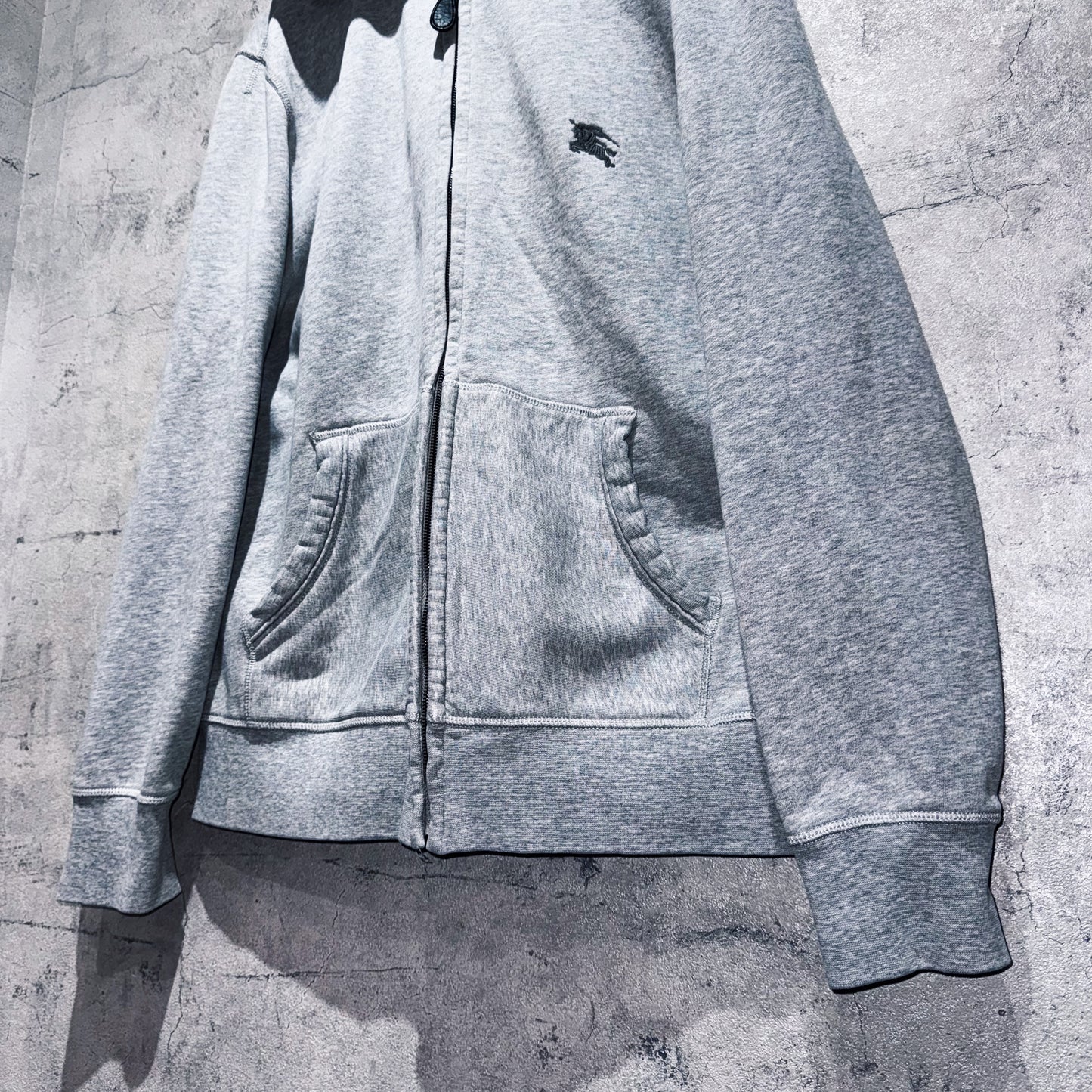 "BURBERRY"nova check pattern design zip-up hoodie