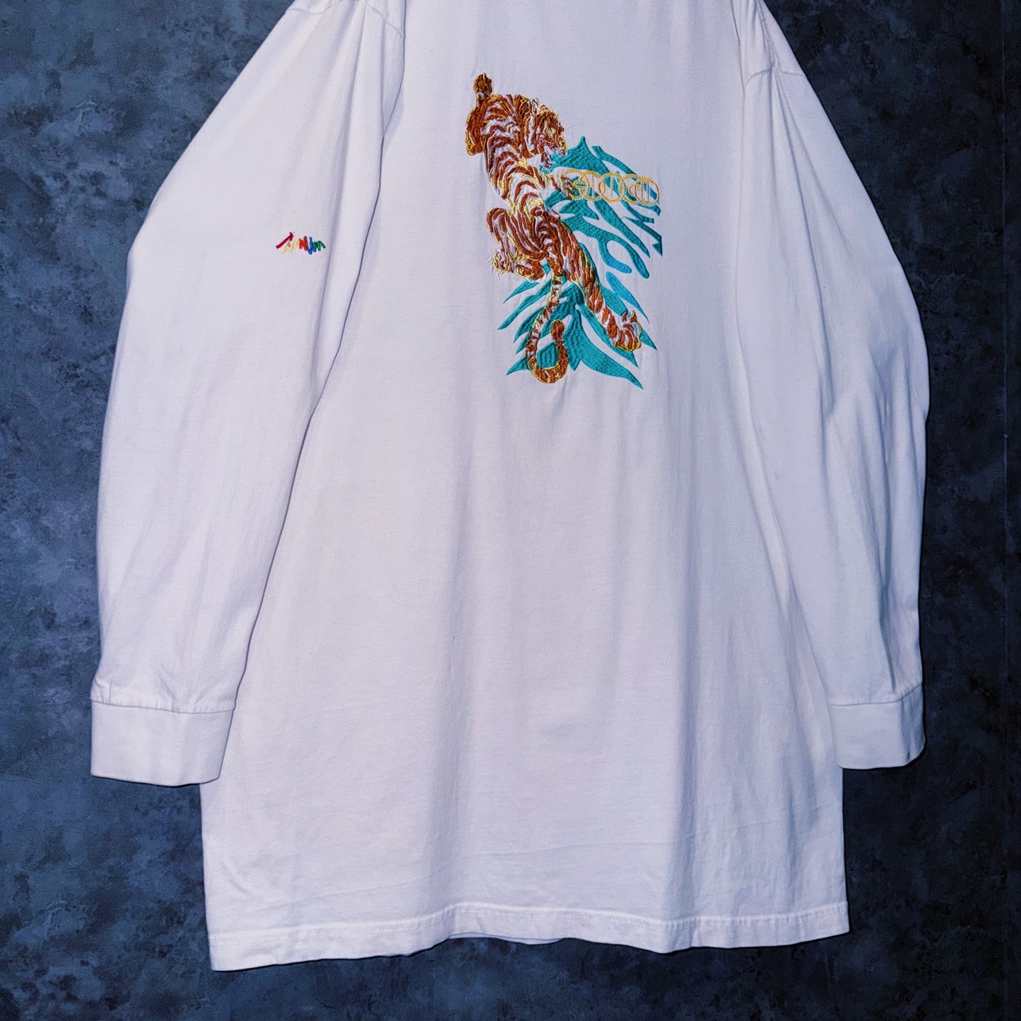 【doppio】vintage “COOGI” embroidery design big silhouette long sleeve T-shirt