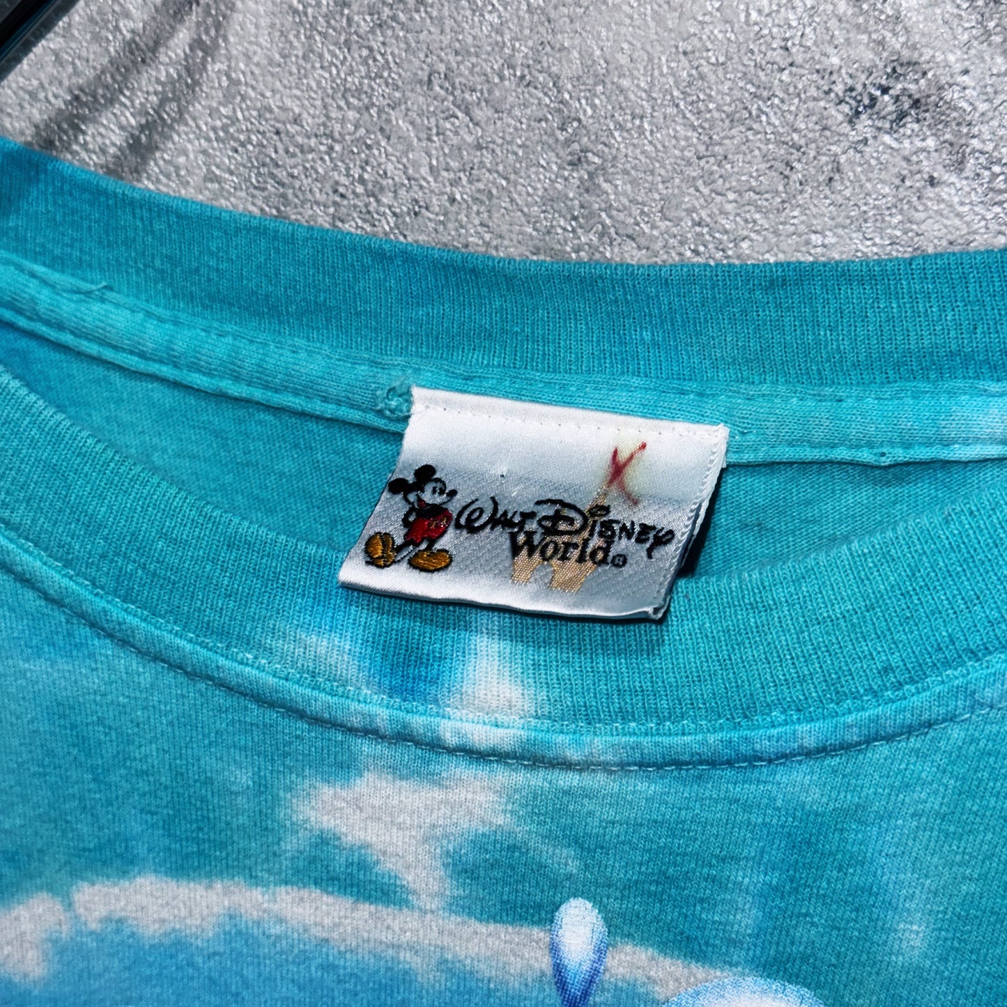 00's"SPLASH MOUNTAIN"Mickey Mouse single design Tie-Dye T shirt