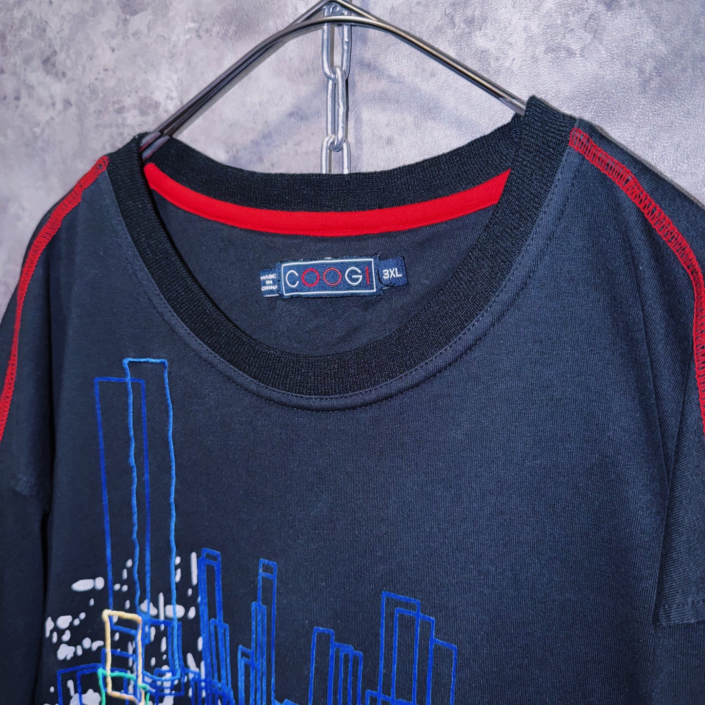 【doppio】vintage “COOGI” embroidery design big silhouette T-shirt