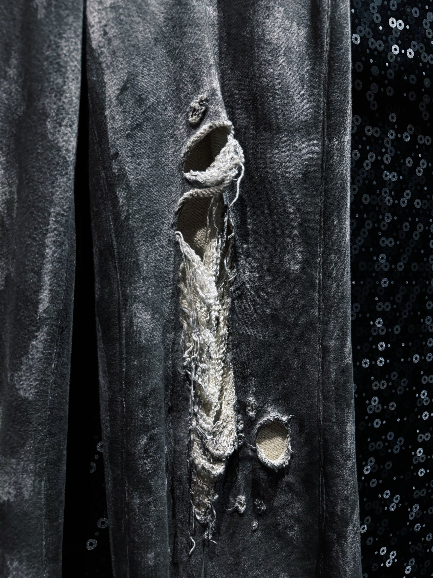 【ÆIEM】再倖築 Ash Damage Wide Sweat Pants