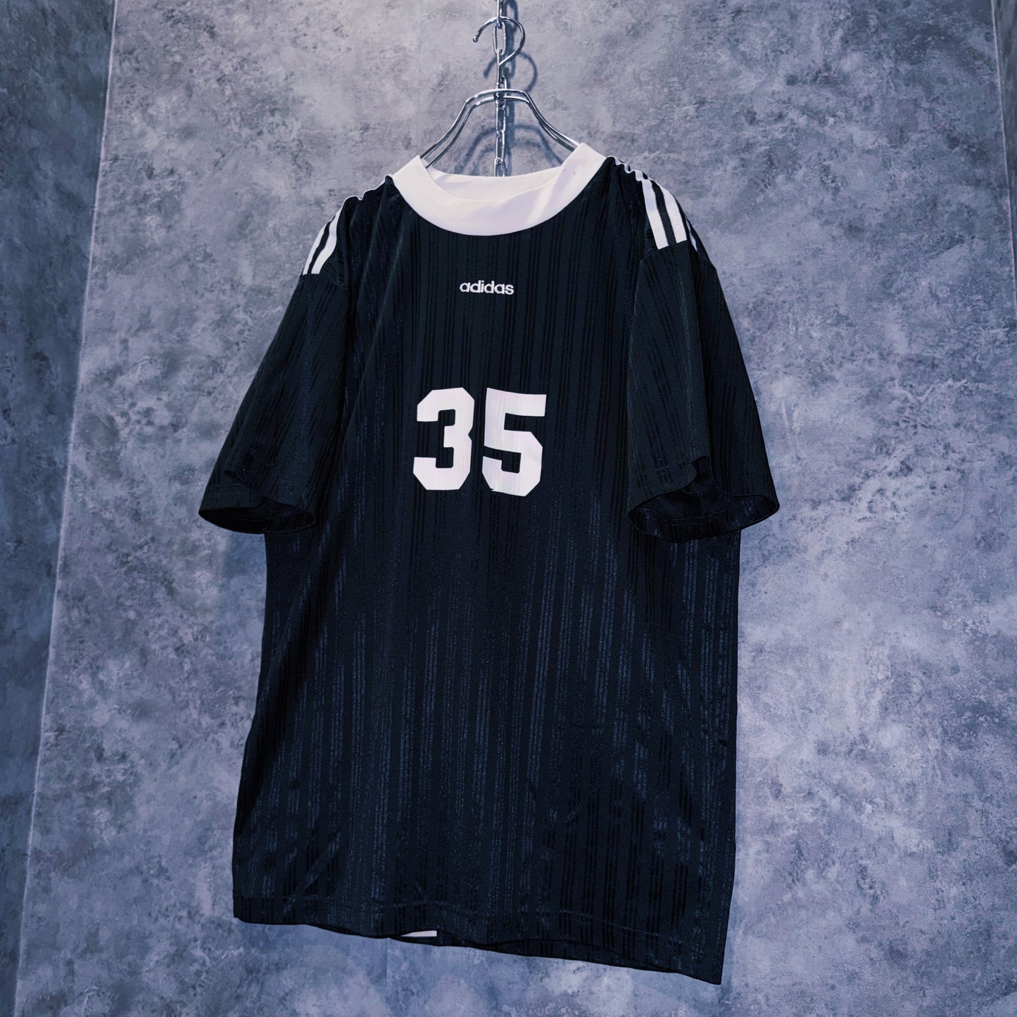 【doppio】vintage “adidas” three stripe design numbered game shirt