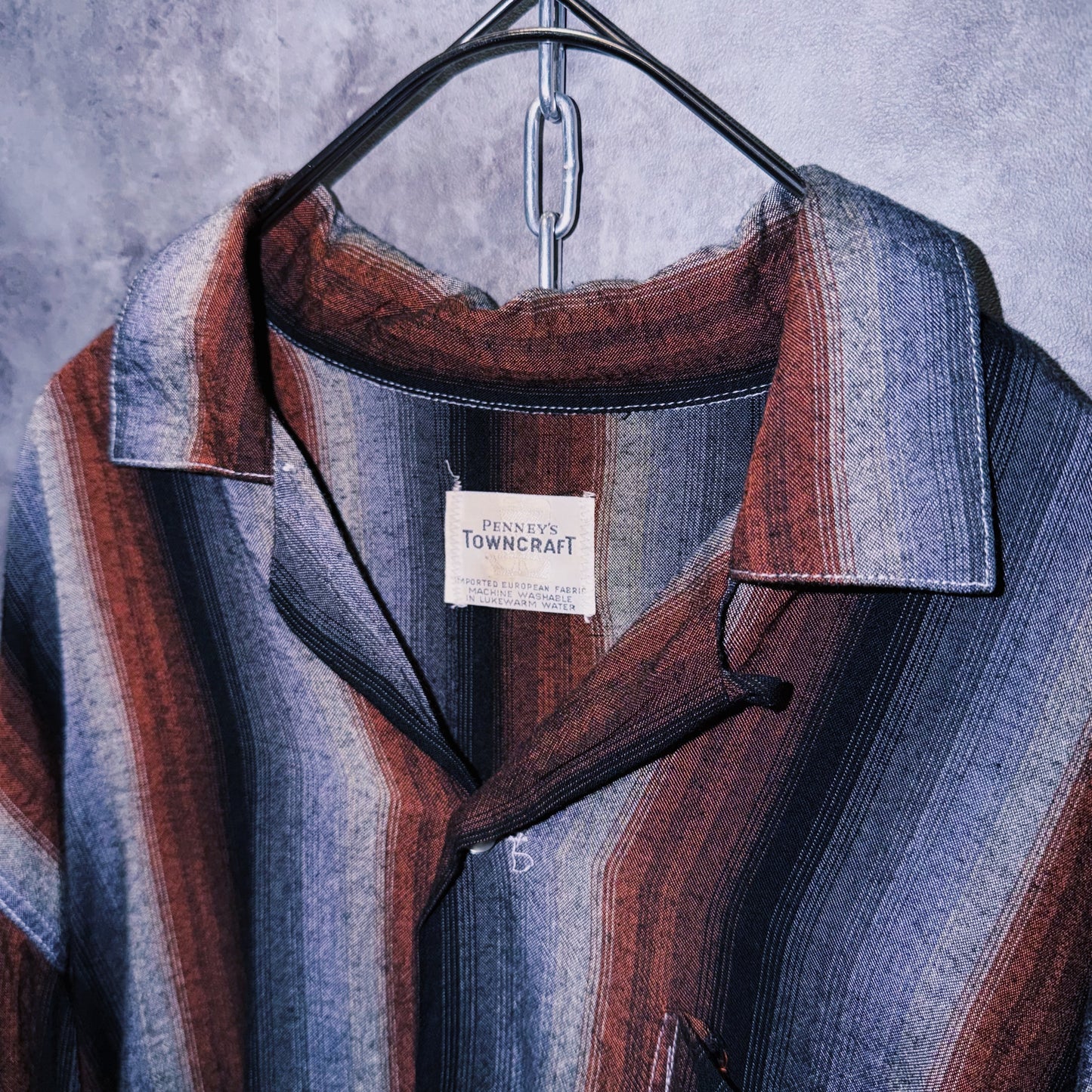 【doppio】special 60’s vintage “Penney’s TOWNCRAFT” Rayon Ombré stripe shirt