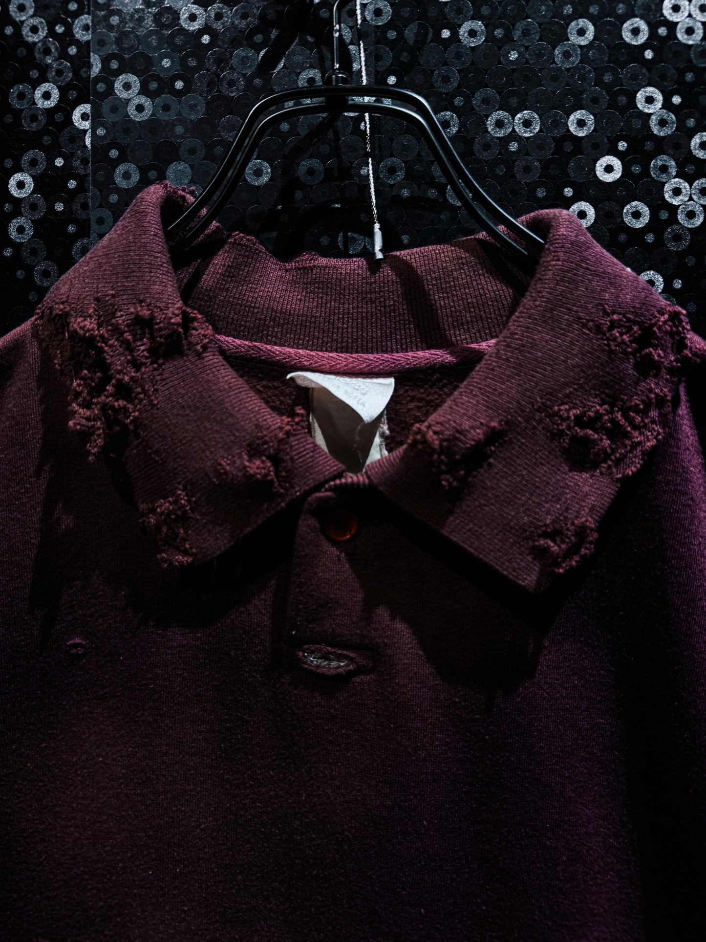 【ÆIEM】original”boro”remake adidas Trefoil Destroy Polo Shirt “BROWN DUST"