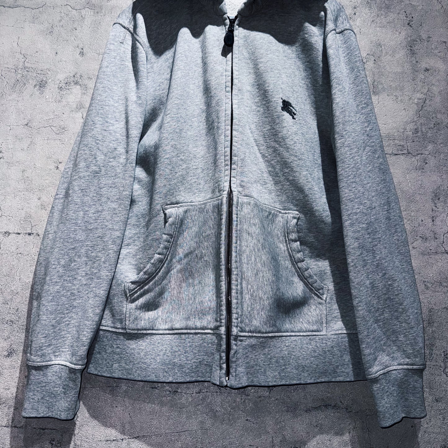 "BURBERRY"nova check pattern design zip-up hoodie