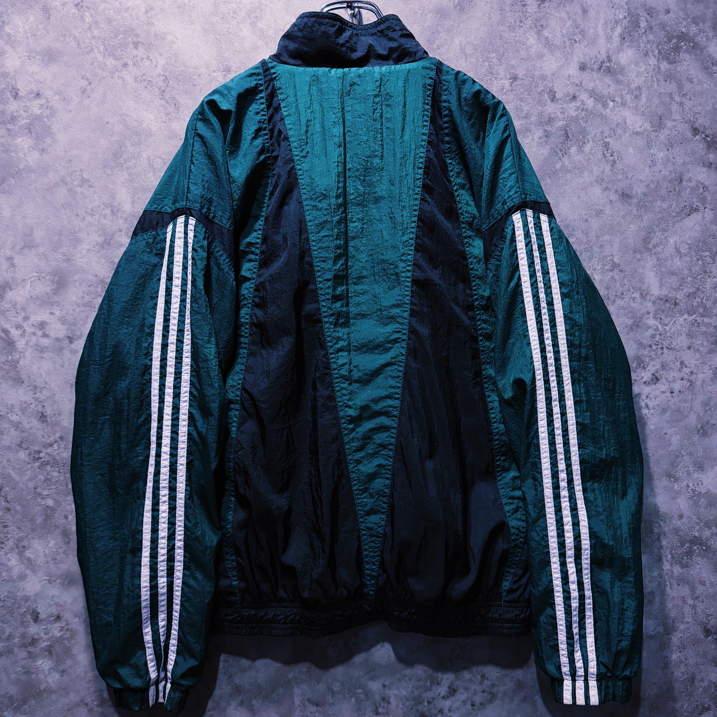 【doppio】90’s vintage “adidas” three stripe design Nylon jacket