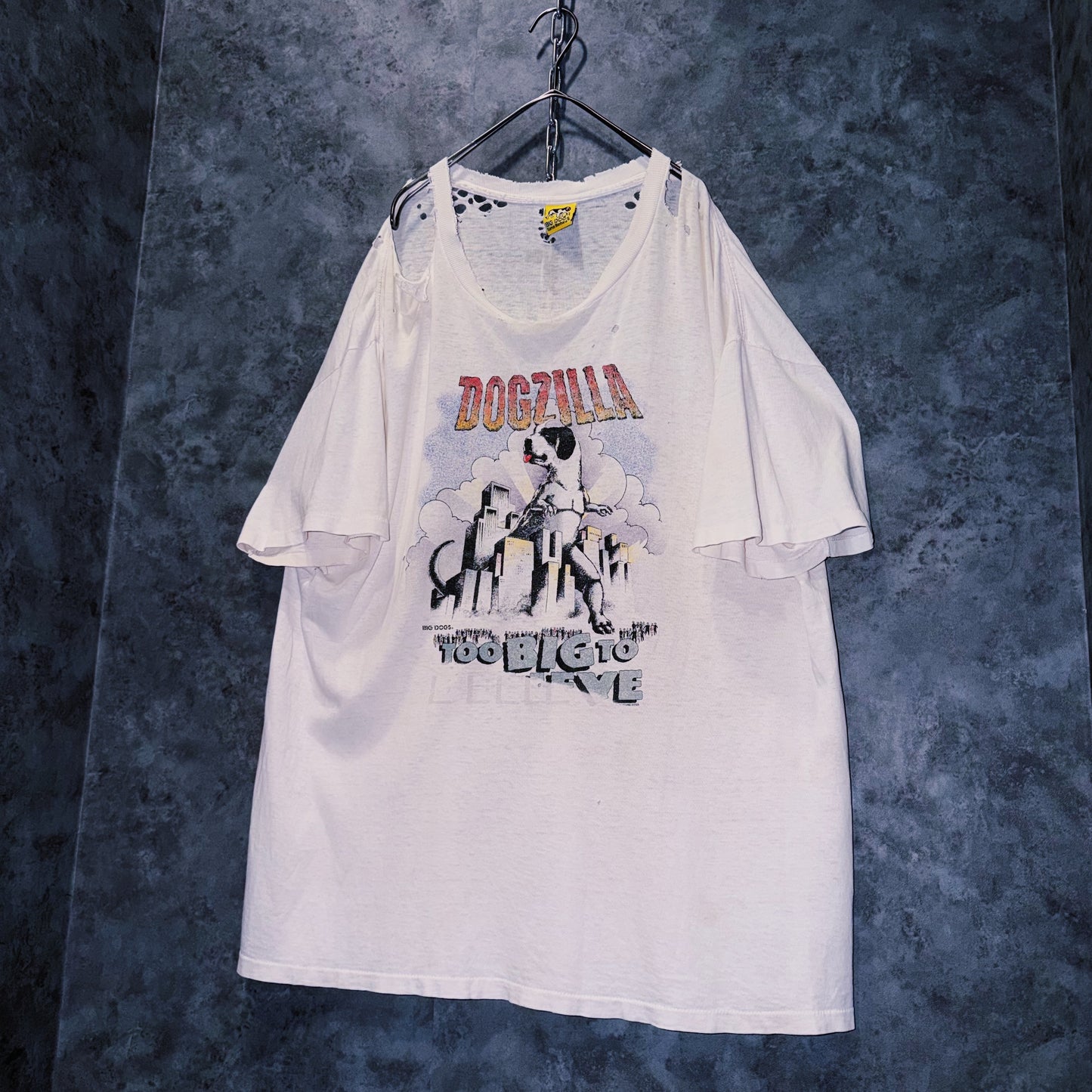 【doppio】vintage graphic print design damaged design T-shirt