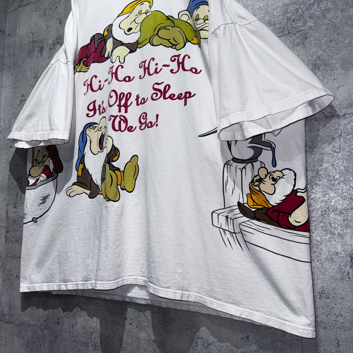 90's"Snow White"The Seven Dwarfs graphic design loose T shirt