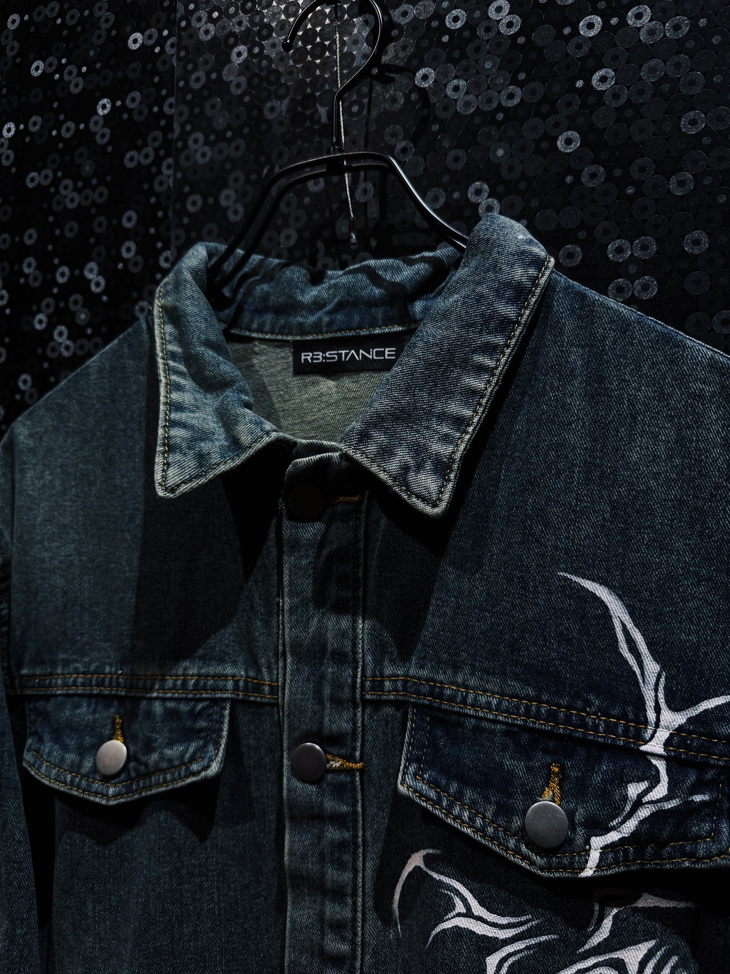 【ÆIEM】“RƎ:STANCE” Hand-Painted Denim jacket