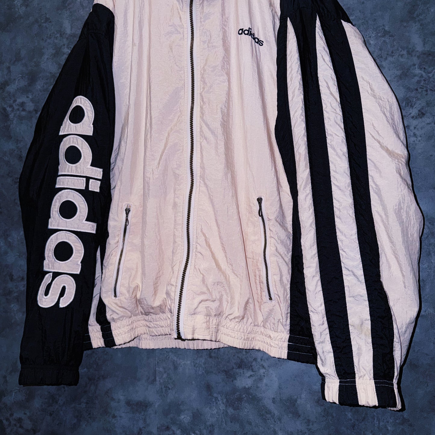 【doppio】90’s vintage “adidas” arm logo design Nylon jacket