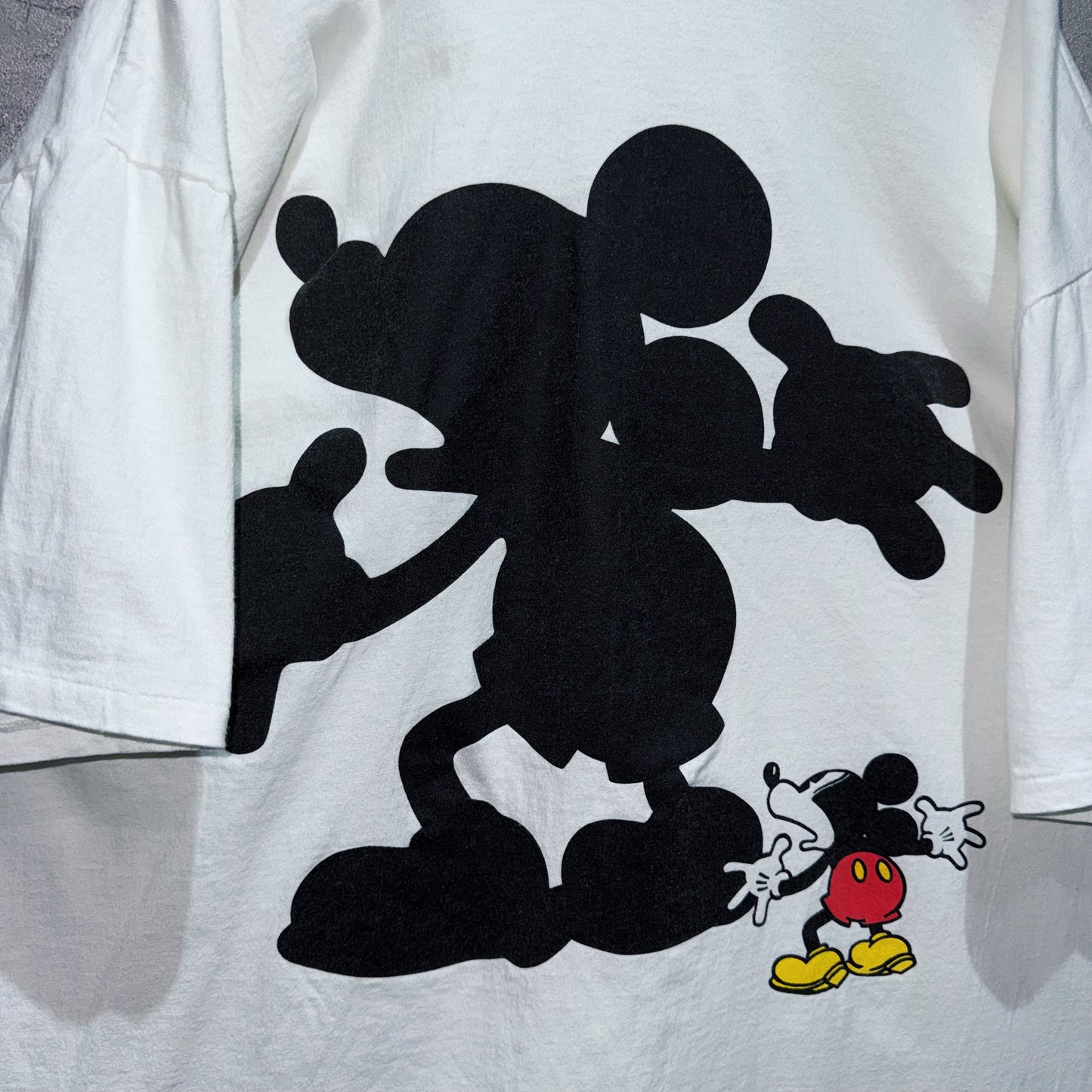 90's"Disney"Mickey Mouse shadow design T shirt