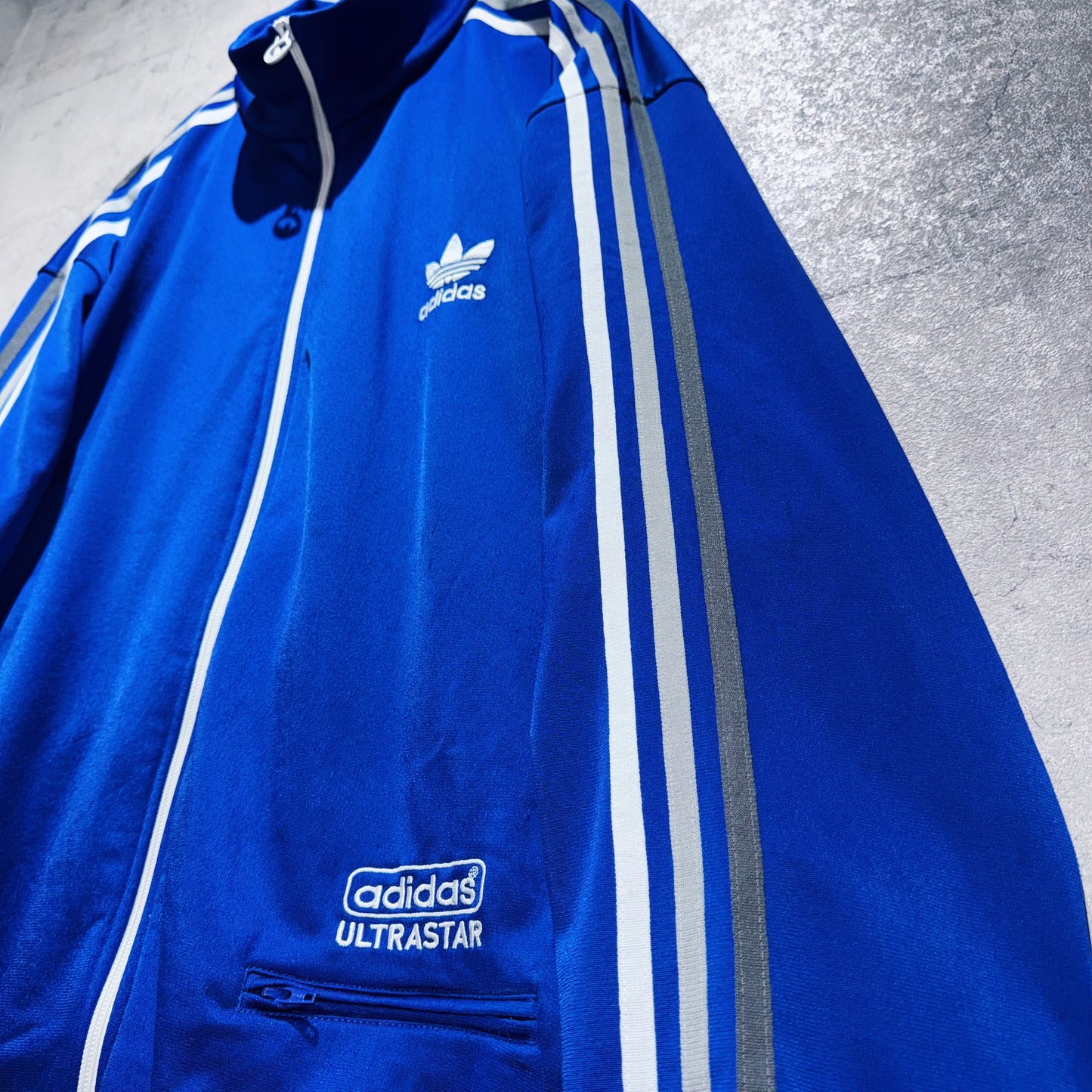 "ADIDAS ULTRASTAR"Trefoil logo embroidery design loose track jacket