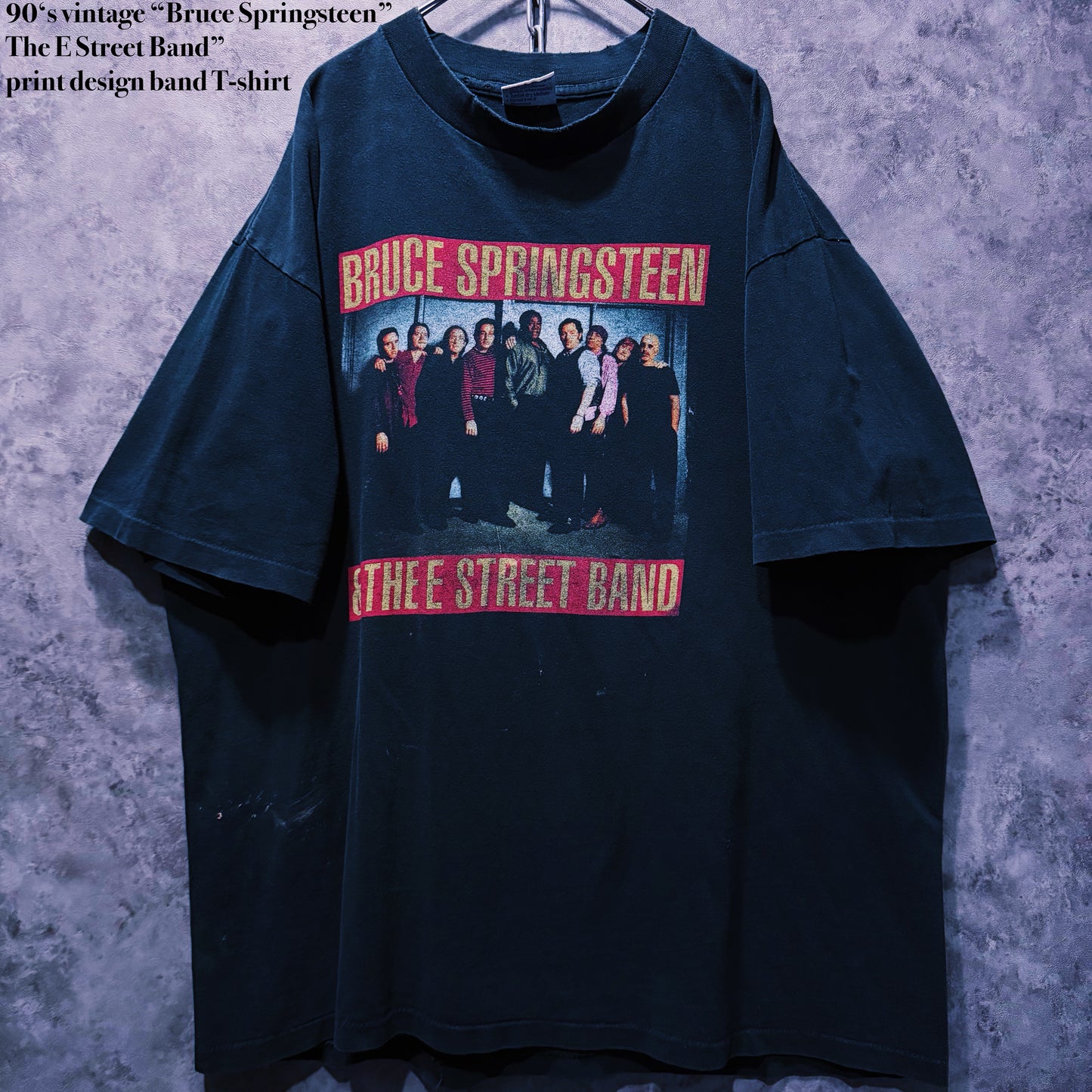 【doppio】90‘s vintage “Bruce Springsteen”The E Street Band”  print design band T-shirt