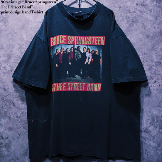 【doppio】90‘s vintage “Bruce Springsteen”The E Street Band”  print design band T-shirt
