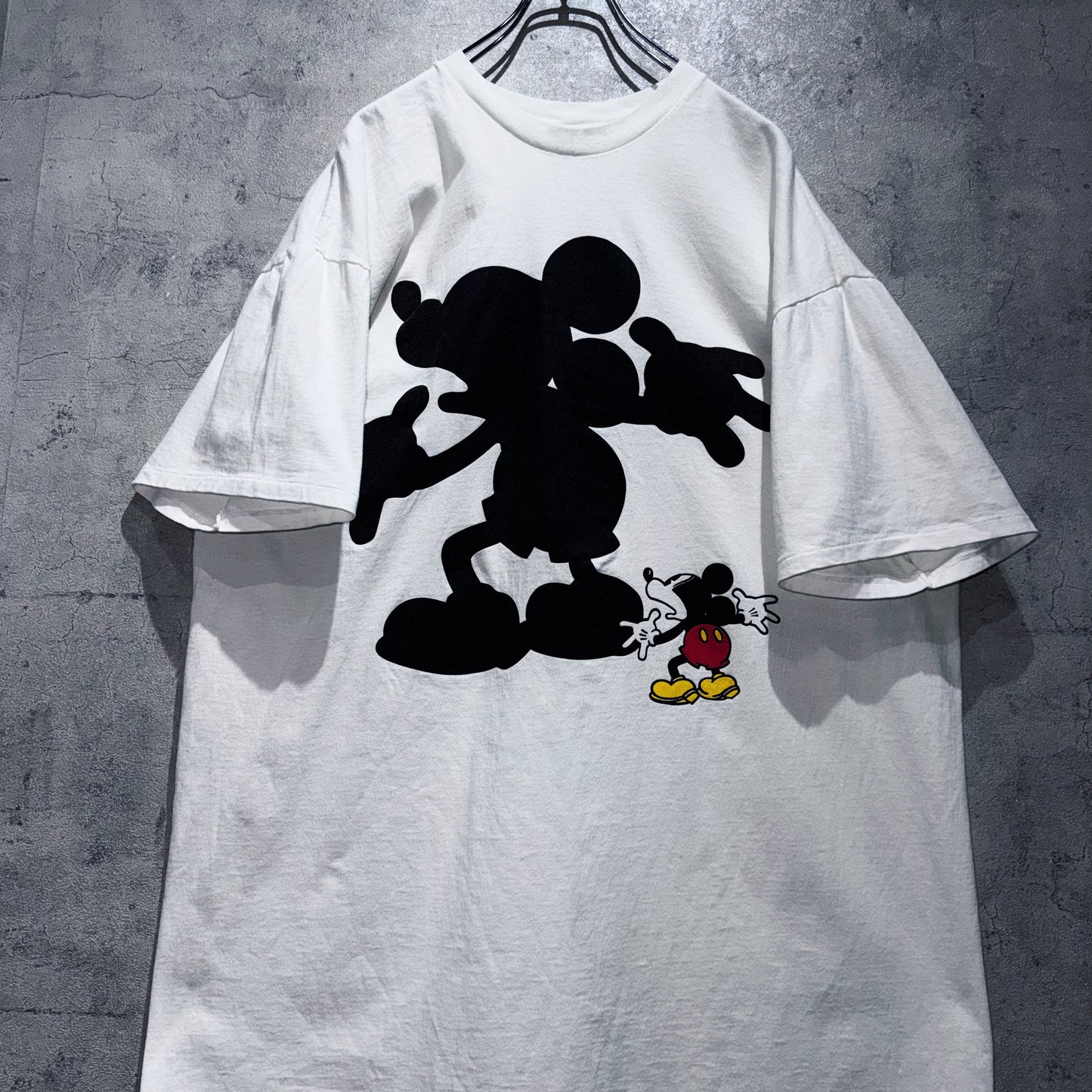 90's"Disney"Mickey Mouse shadow design T shirt