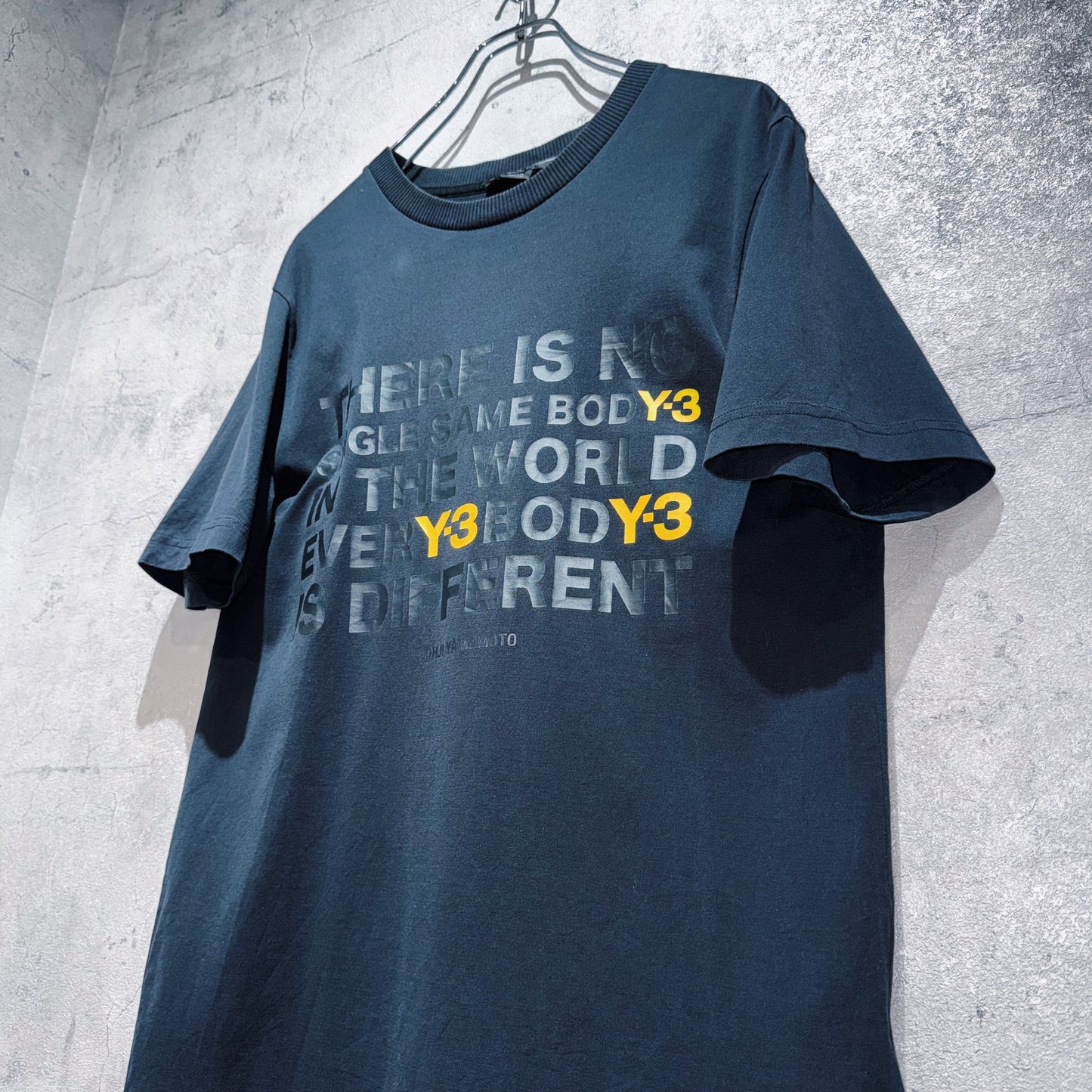 "Y-3"yohji yamamoto center graphic design T shirt