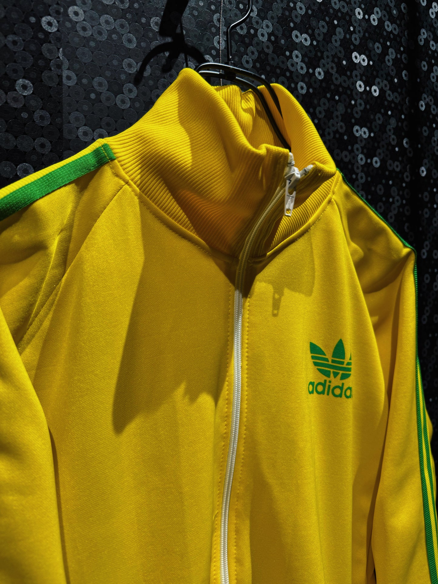 【ÆIEM】adidas originals Trefoil Back Print Yellow Track Jacket Made in U.S.A.