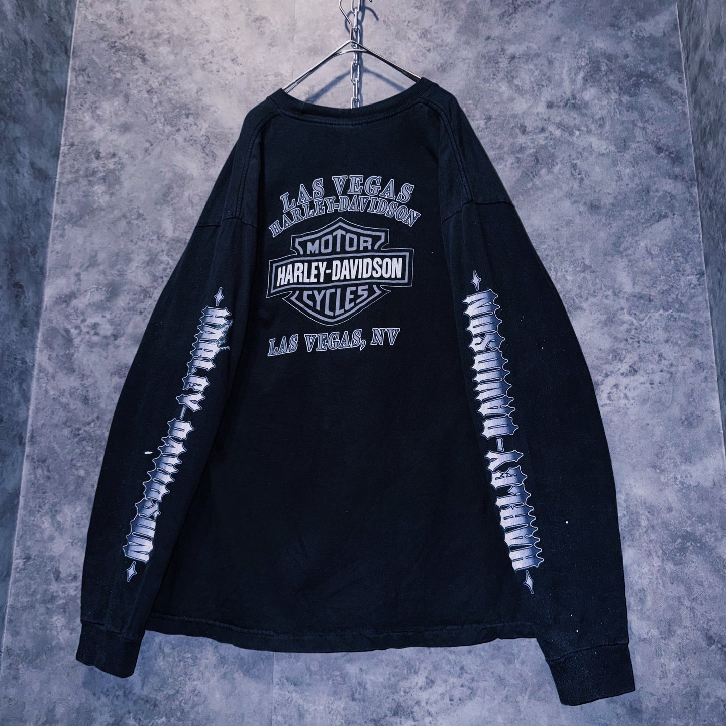 【doppio】90’s vintage “Harley-Davidson” graphic print design long sleeve T-shirt