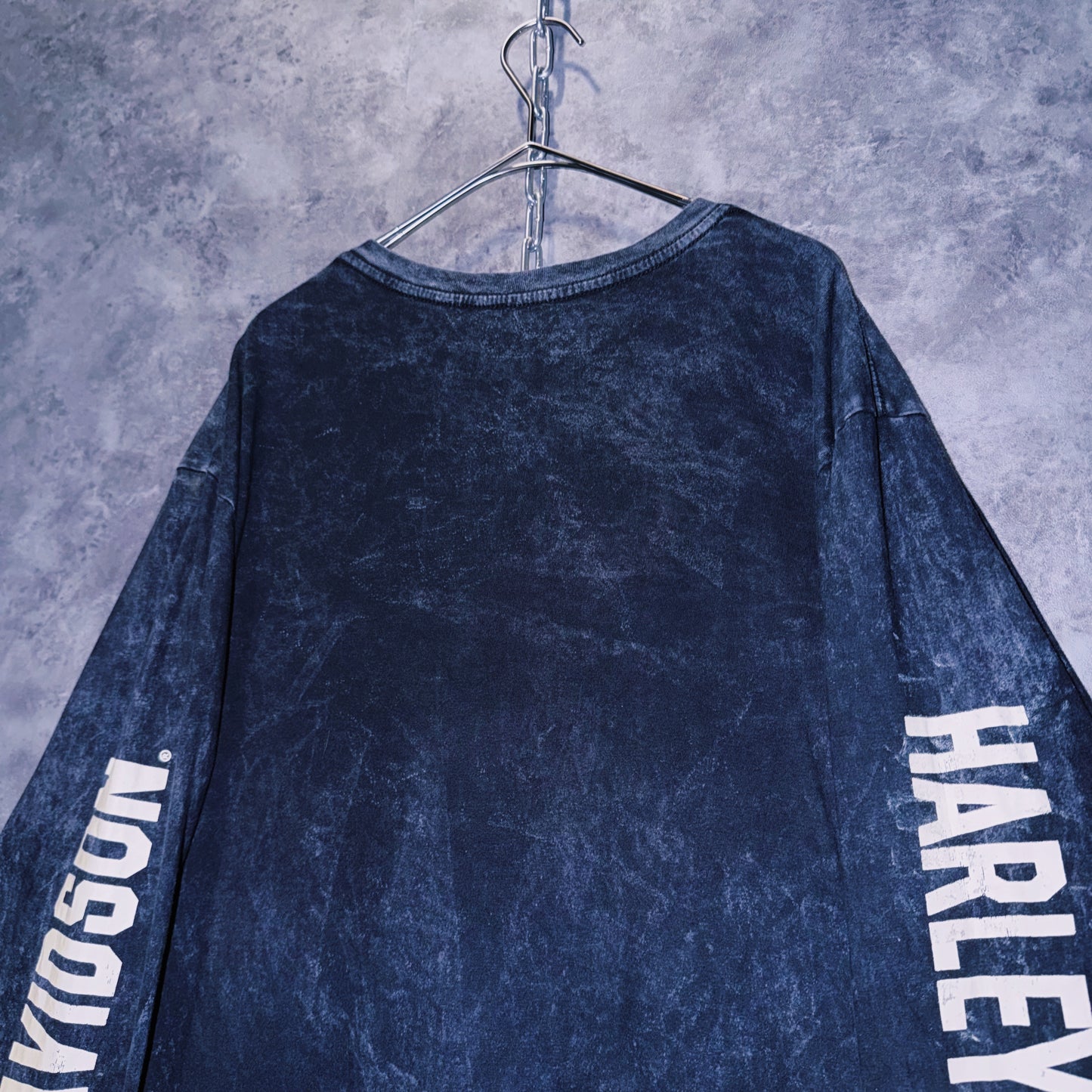 【doppio】vintage “Harley-Davidson” logo print design long sleeve T-shirt