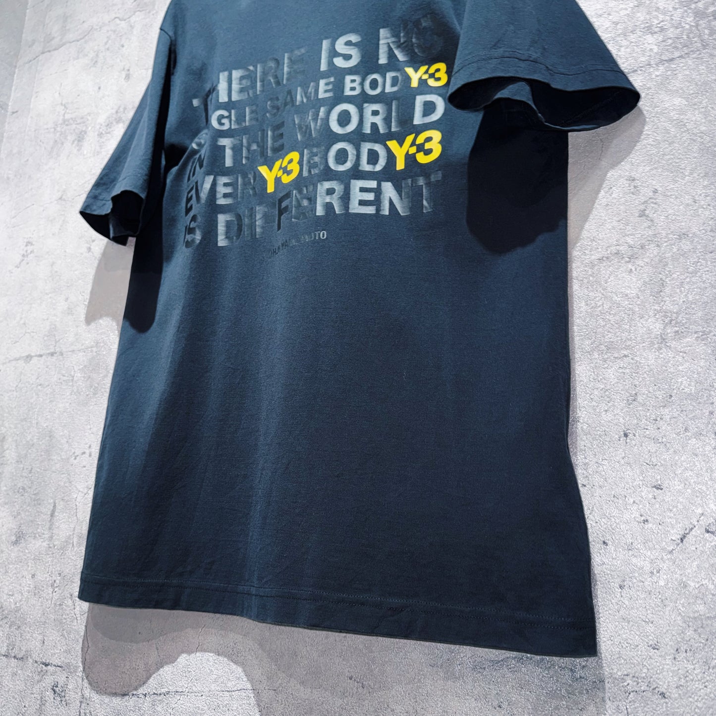 "Y-3"yohji yamamoto center graphic design T shirt