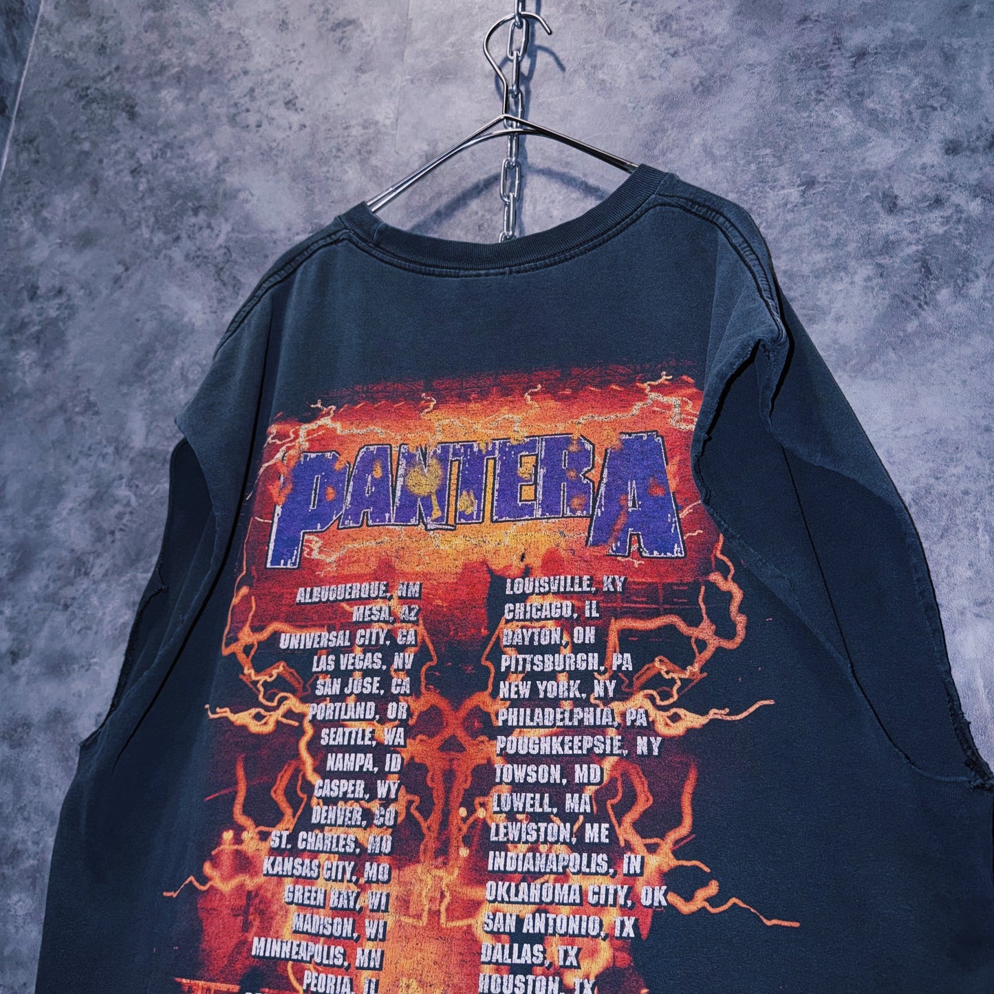 【doppio】00’s vintage “PANTERA” lightning design band tour T-shirt