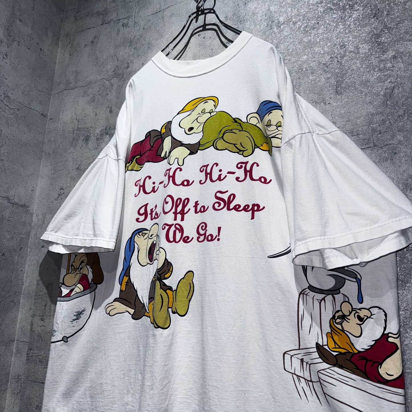 90's"Snow White"The Seven Dwarfs graphic design loose T shirt