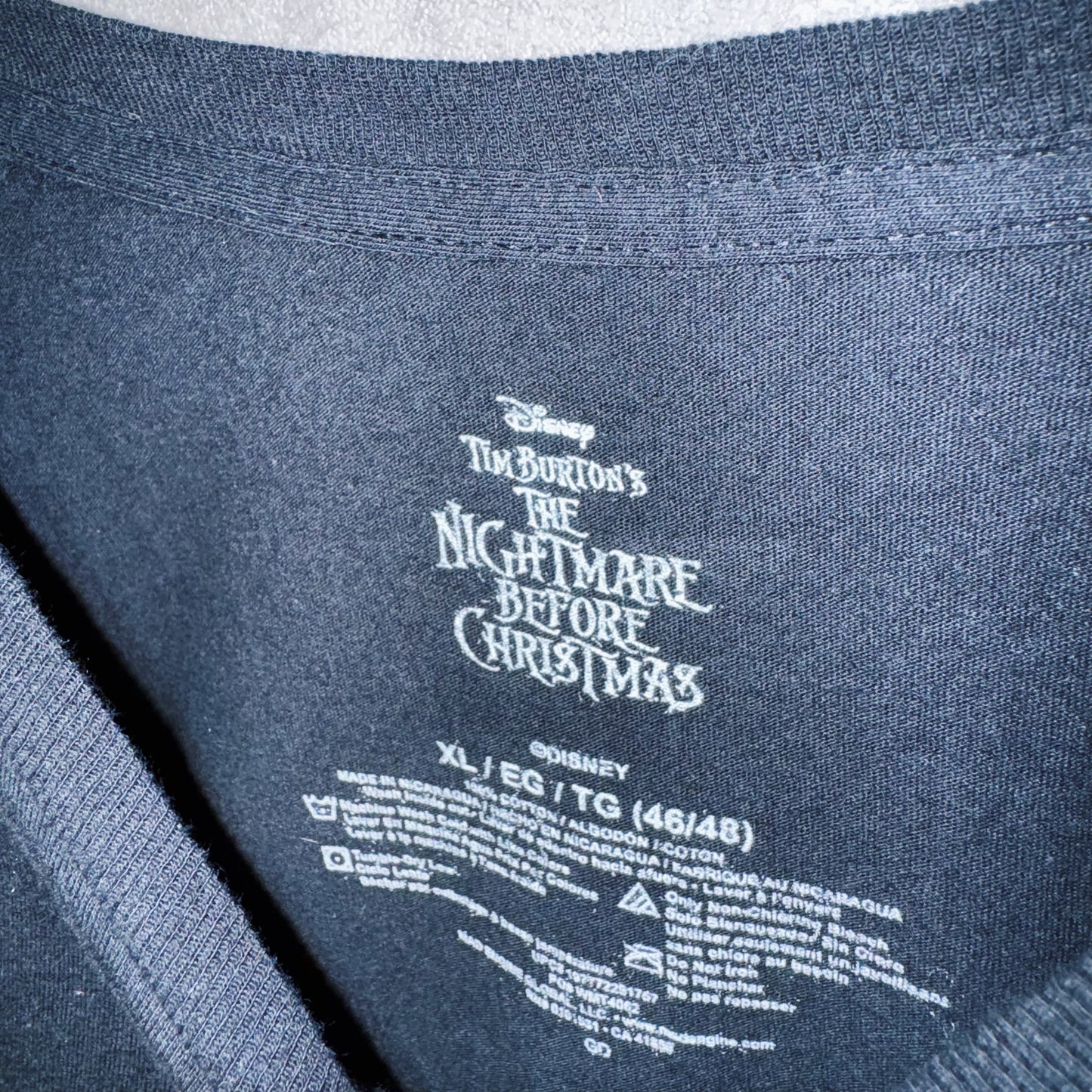 "Nightmare before Christmas"Jack Skellington&amp;Sally graphic design T shirt