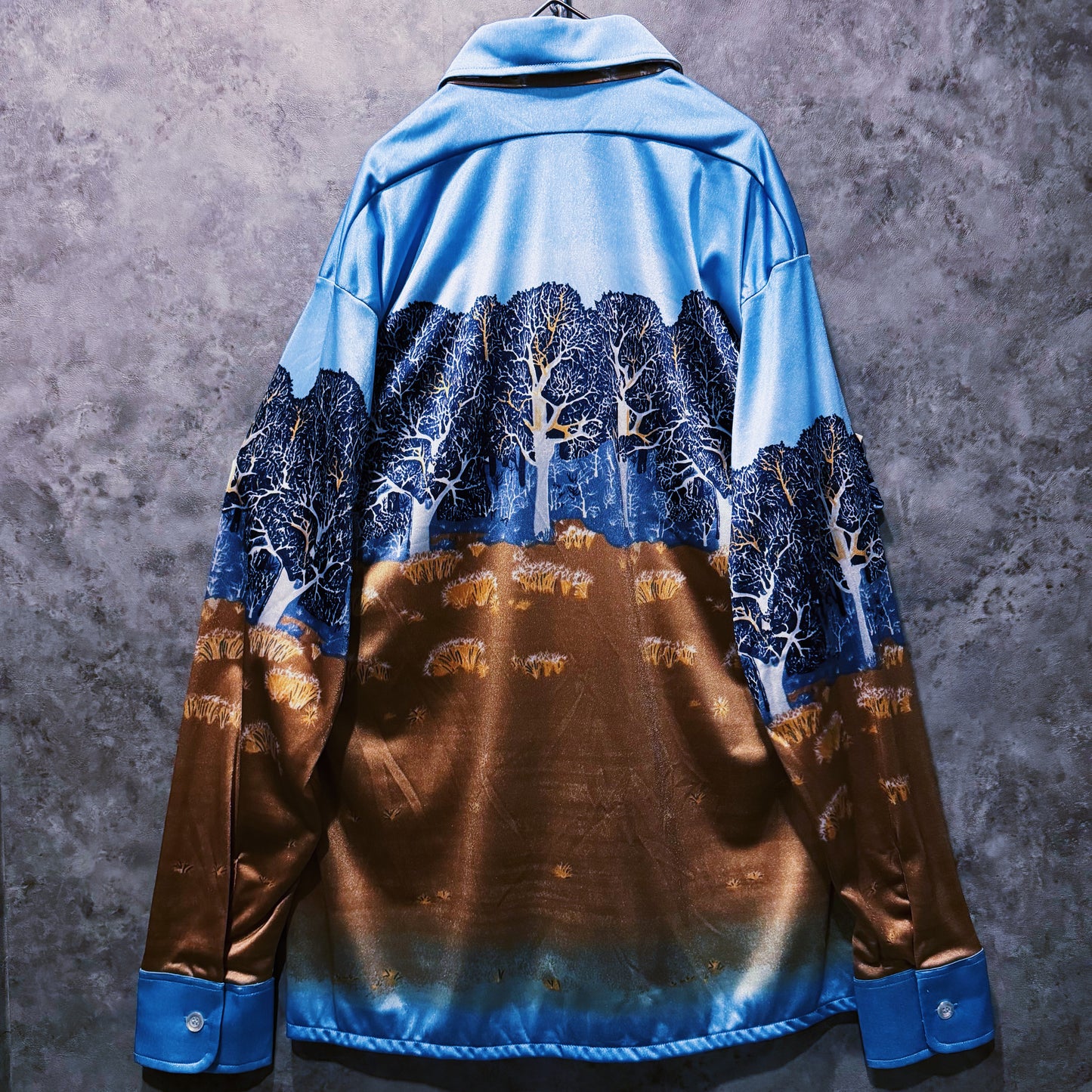 【doppio】vintage graphic design luxury collar shirt