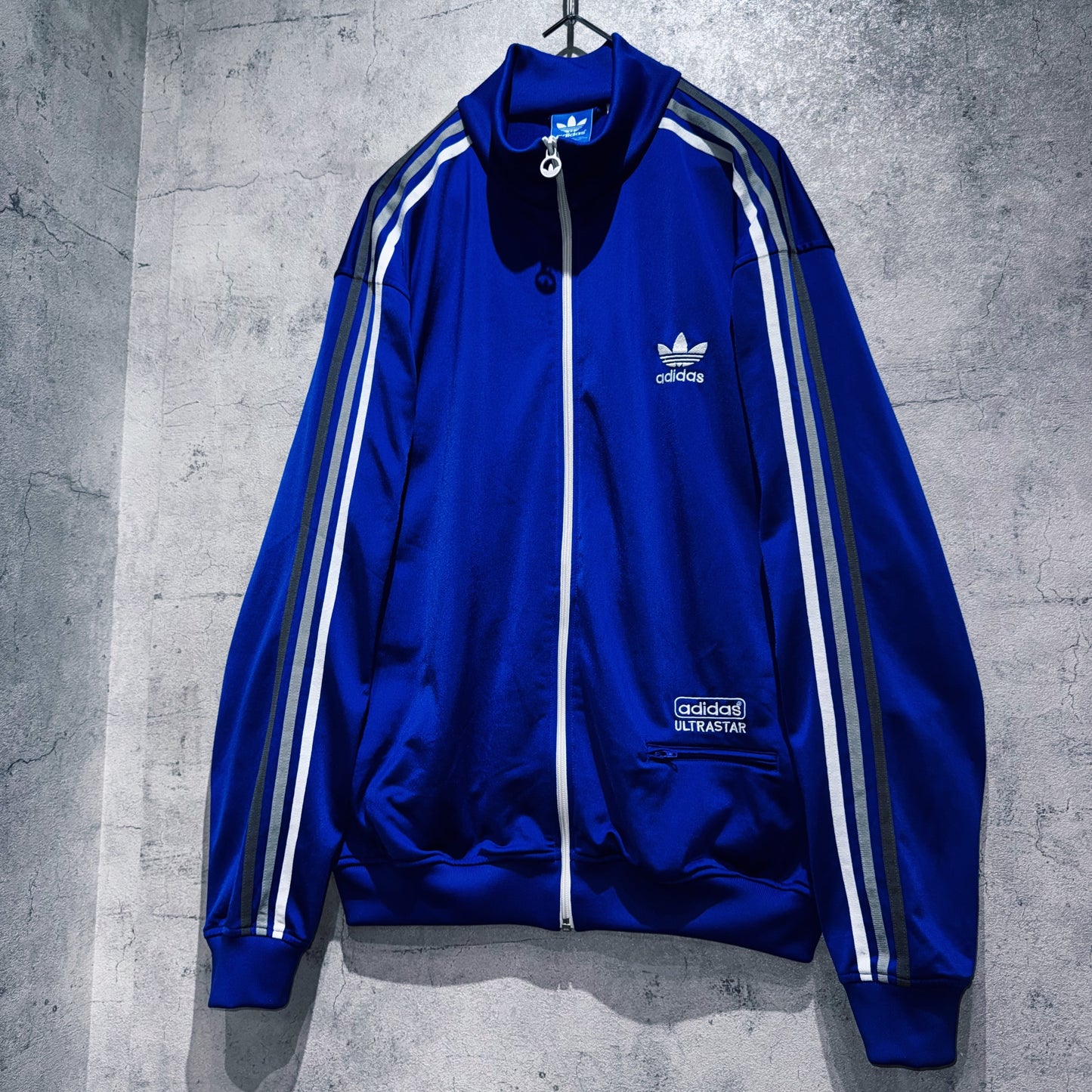 "ADIDAS ULTRASTAR"Trefoil logo embroidery design loose track jacket