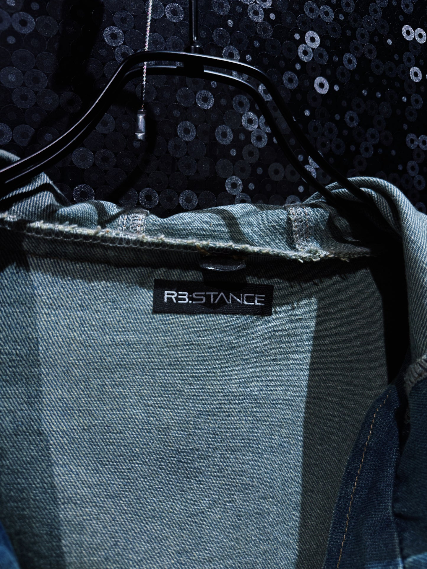 【ÆIEM】“RƎ:STANCE” Hand-Painted Denim Hoodie