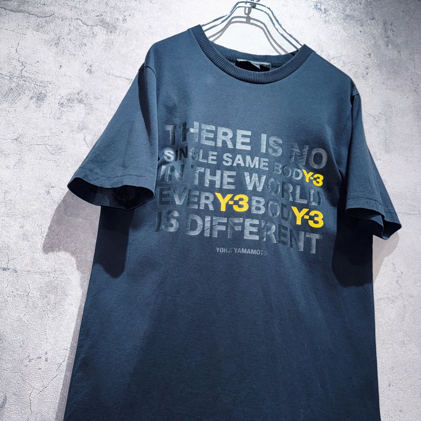"Y-3"yohji yamamoto center graphic design T shirt