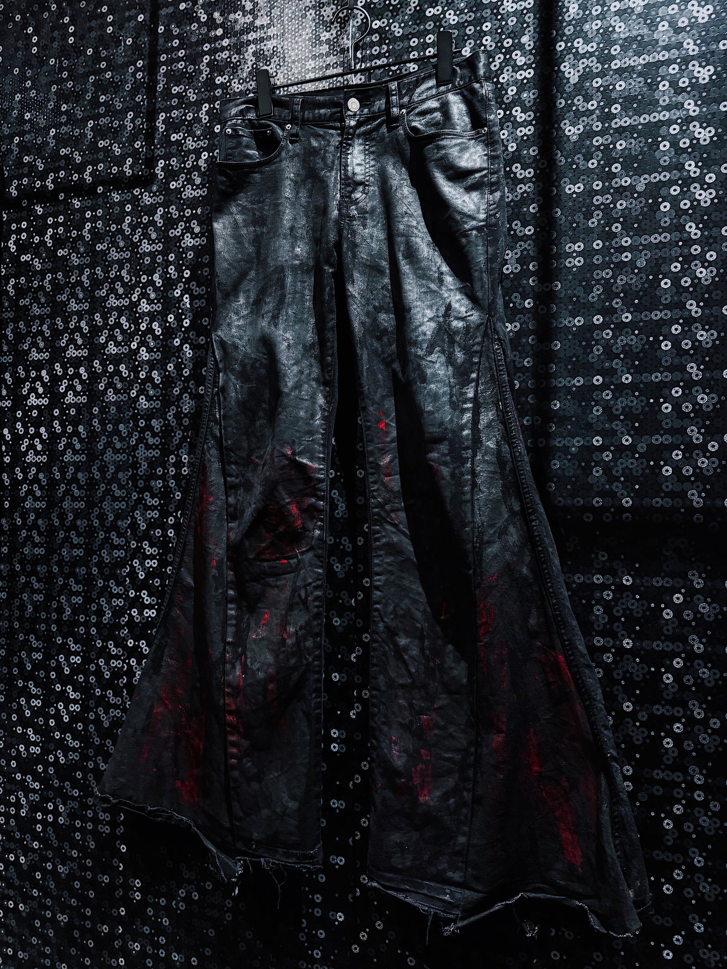【ÆIEM】vivid notes BLOODSTAINED SHADOW flare pants