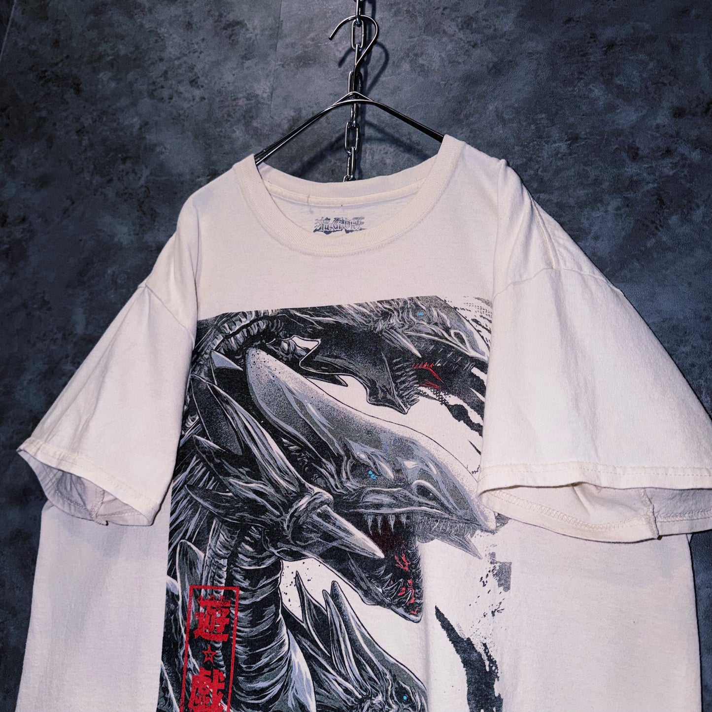 【doppio】vintage “遊⭐︎戯⭐︎王” character print design T-shirt